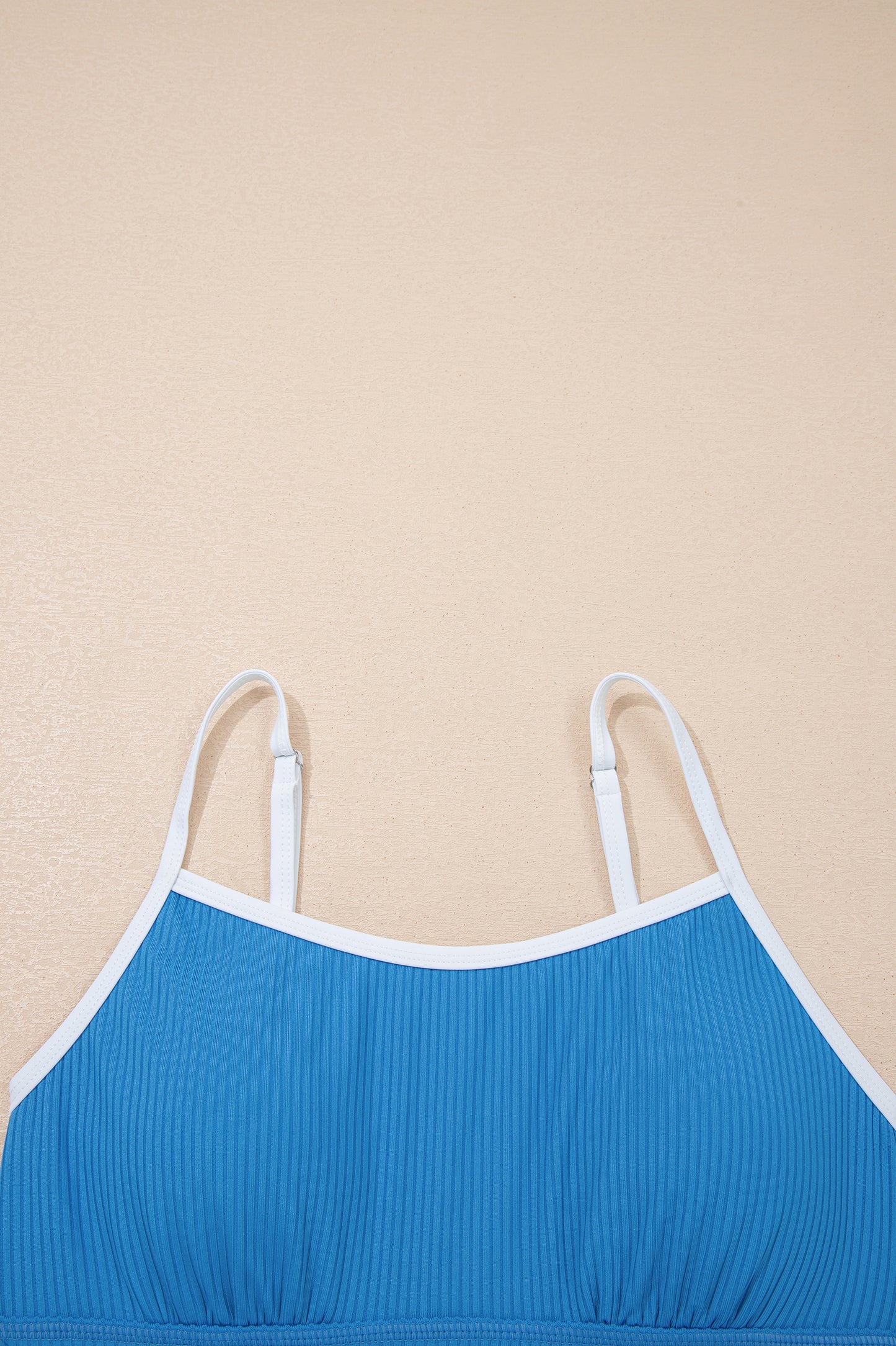 Dusk Blue Color Block Edge Ribbed Pocketed Lined Swim Dress-TOPS / DRESSES-[Adult]-[Female]-2022 Online Blue Zone Planet