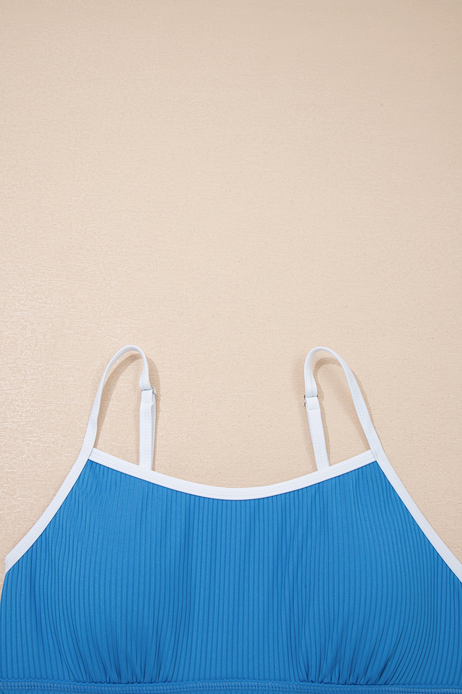 Dusk Blue Color Block Edge Ribbed Pocketed Lined Swim Dress-TOPS / DRESSES-[Adult]-[Female]-2022 Online Blue Zone Planet