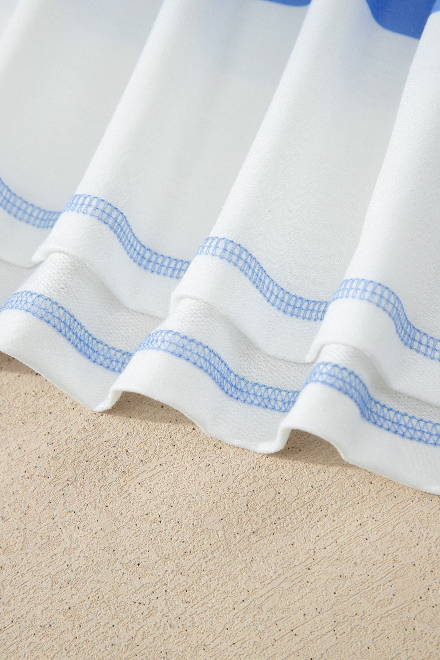 Sky Blue Stripe Drop Shoulder Zipped Collar T Shirt Plus Size Shorts Set-Plus Size/Plus Size Loungewear-[Adult]-[Female]-2022 Online Blue Zone Planet