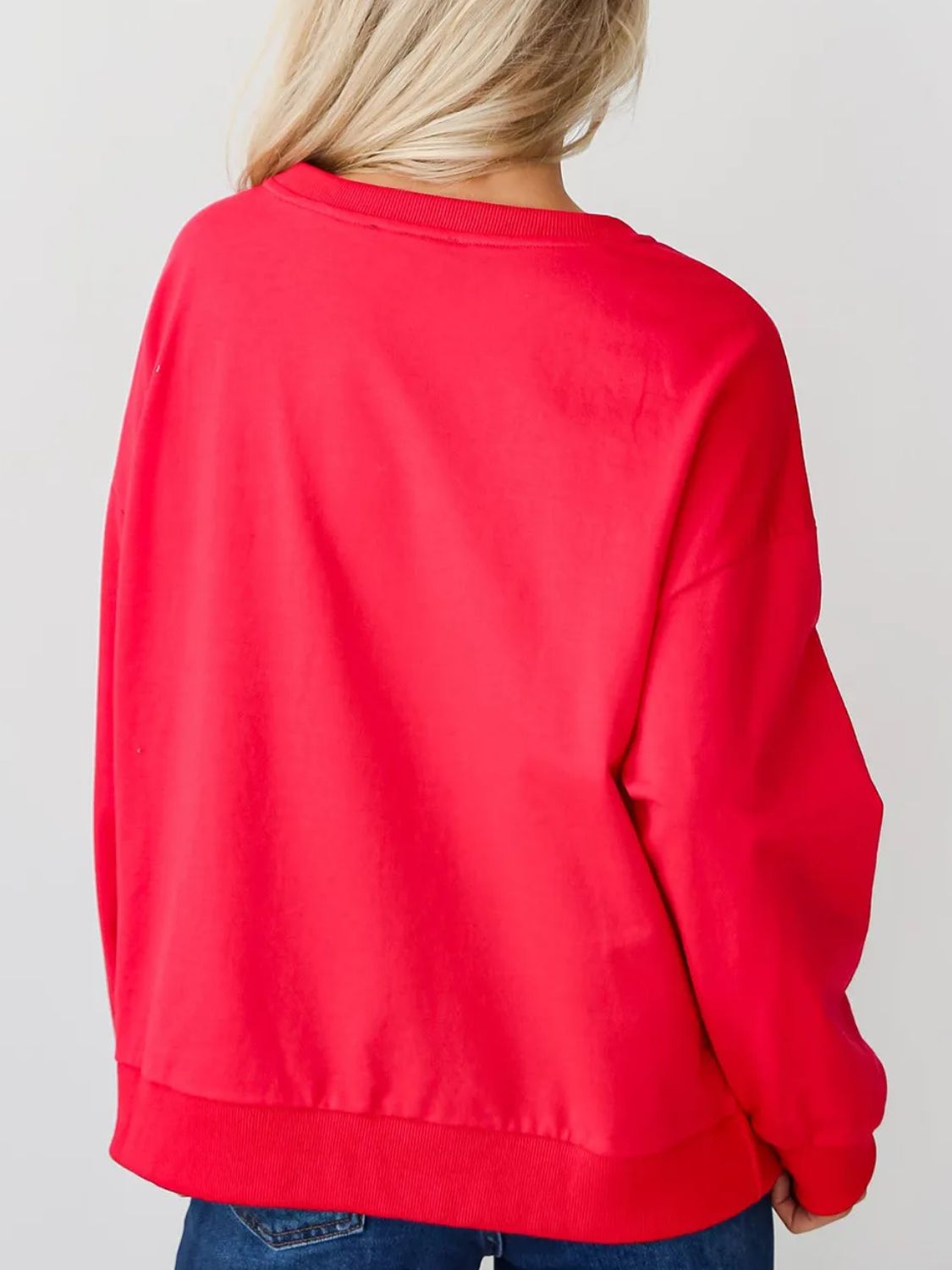 Letter Round Neck Long Sleeve Sweatshirt-TOPS / DRESSES-[Adult]-[Female]-2022 Online Blue Zone Planet