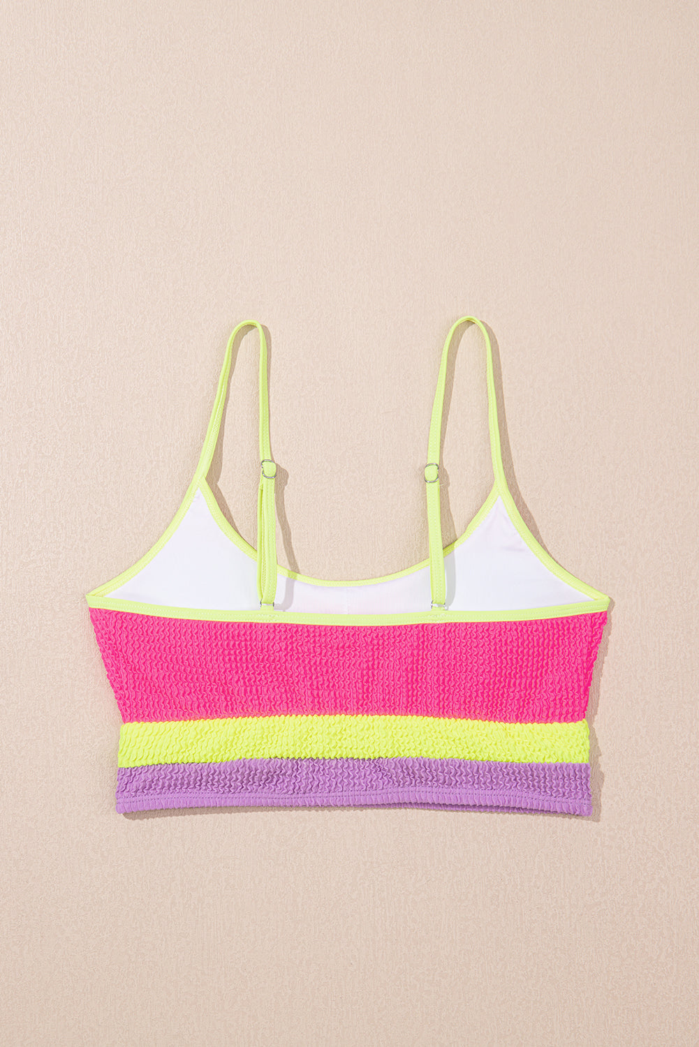 Rose Red Color Block High Waisted Sexy Bikini Set-Swimwear/High Waisted Swimsuit-[Adult]-[Female]-2022 Online Blue Zone Planet