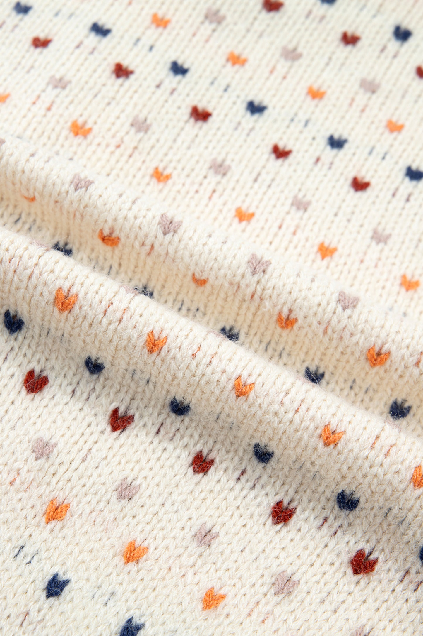 Beige Geometric Print Button Front Long Sleeve Regular Fit Cardigan-Sweaters & Cardigans/Cardigans-[Adult]-[Female]-2022 Online Blue Zone Planet