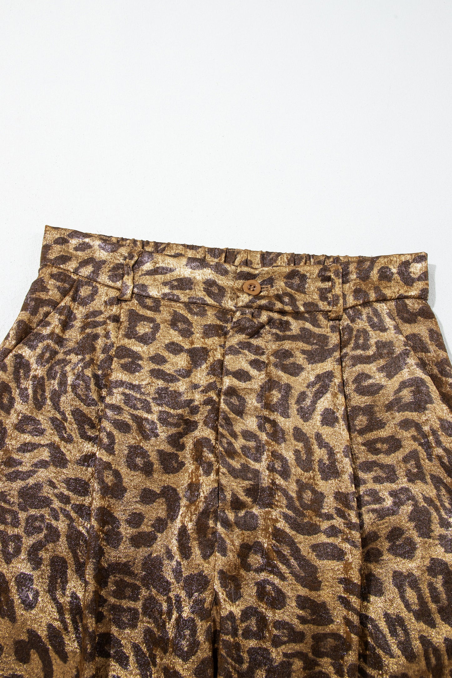 Multicolour Leopard Print Western Style Wide Leg Full Length Pants-Bottoms/Pants & Culotte-[Adult]-[Female]-2022 Online Blue Zone Planet