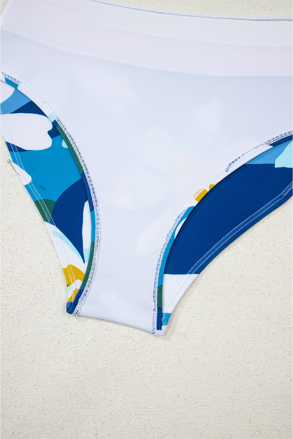 Green Floral Print Racerback Cutout High Waist 2Pcs Bikini-Swimwear/Bikinis-[Adult]-[Female]-2022 Online Blue Zone Planet