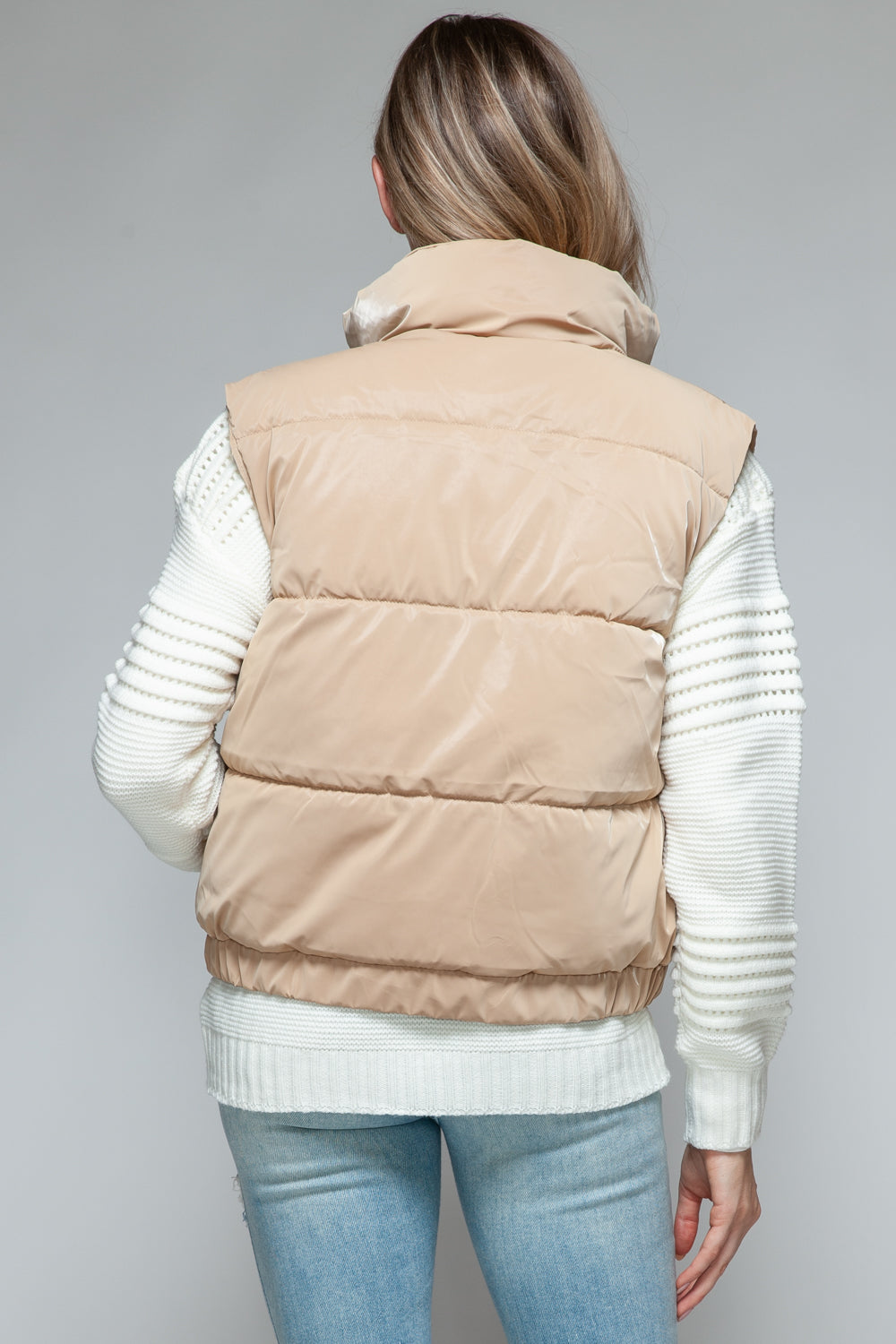 Snobbish Fine Fur Lining Quilted Vest-TOPS / DRESSES-[Adult]-[Female]-2022 Online Blue Zone Planet