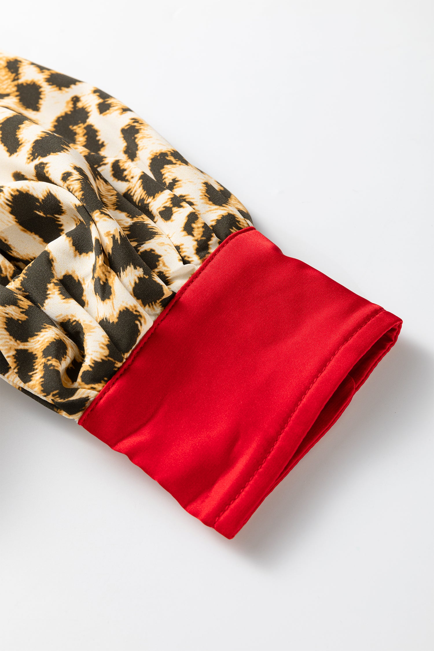 Khaki Contrast Edge Leopard Shirt-Tops/Blouses & Shirts-[Adult]-[Female]-2022 Online Blue Zone Planet