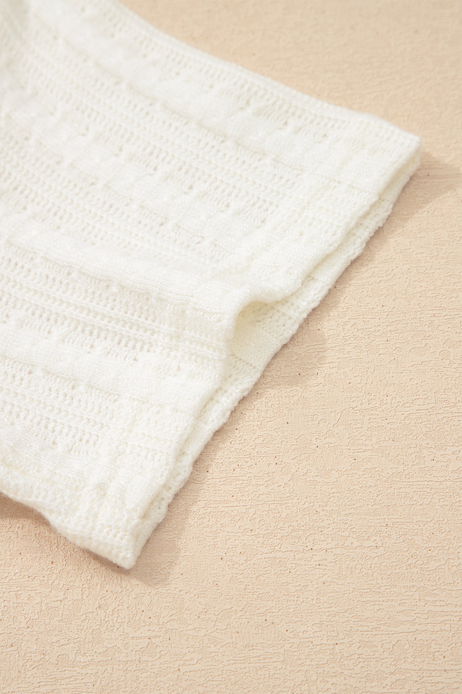 White Solid Color Textured Button V Neck Raw Seam Henley Tee-Tops/Tops & Tees-[Adult]-[Female]-2022 Online Blue Zone Planet