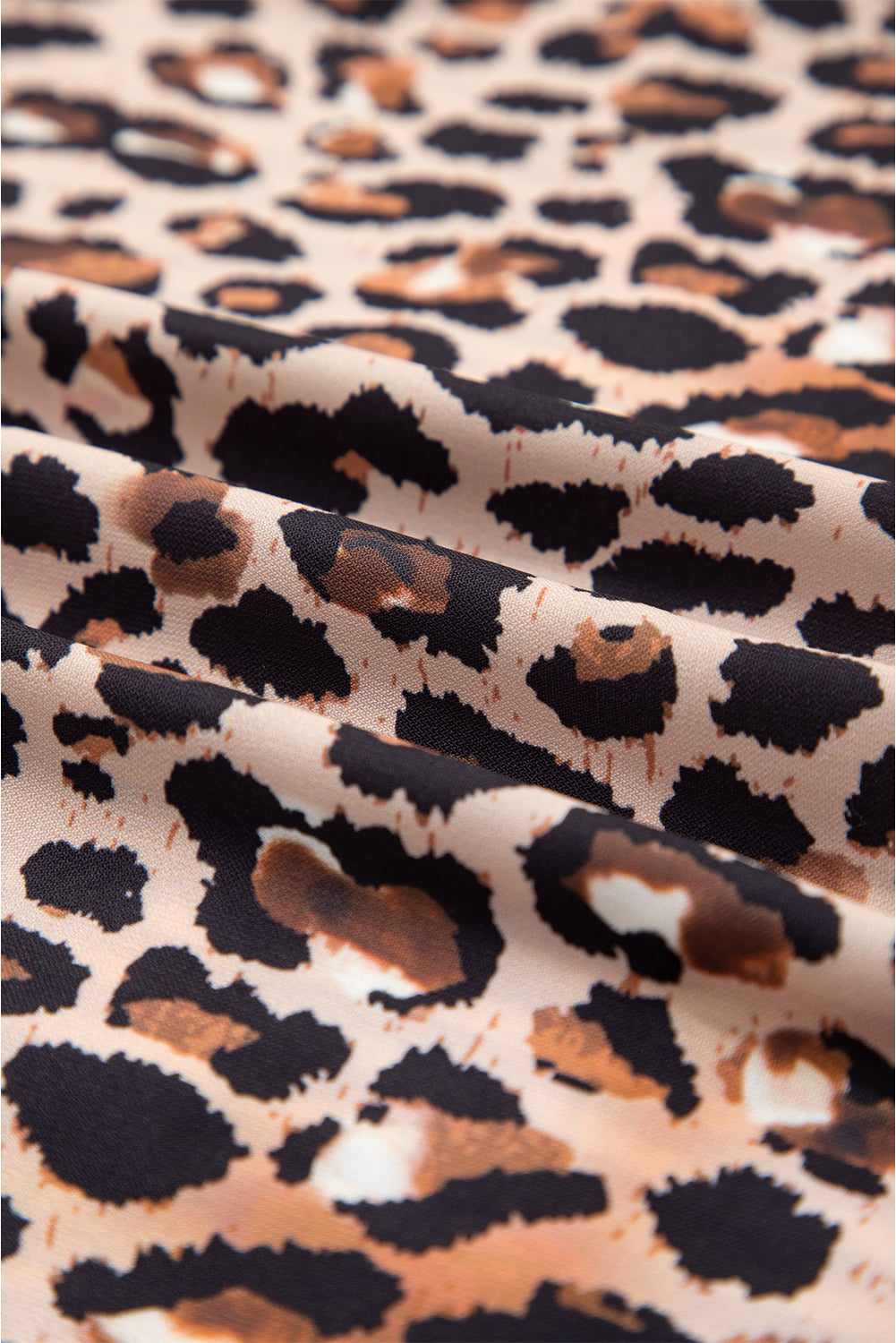 Sky Blue Striped Leopard Print Patchwork Button Up Womens Shirt-Tops/Blouses & Shirts-[Adult]-[Female]-2022 Online Blue Zone Planet