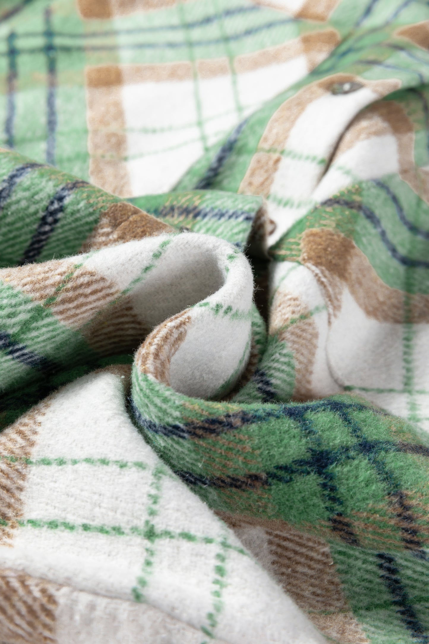 Khaki Christmas Plaid Casual Flannel Shacket-Outerwear/Plaid Shackets-[Adult]-[Female]-2022 Online Blue Zone Planet