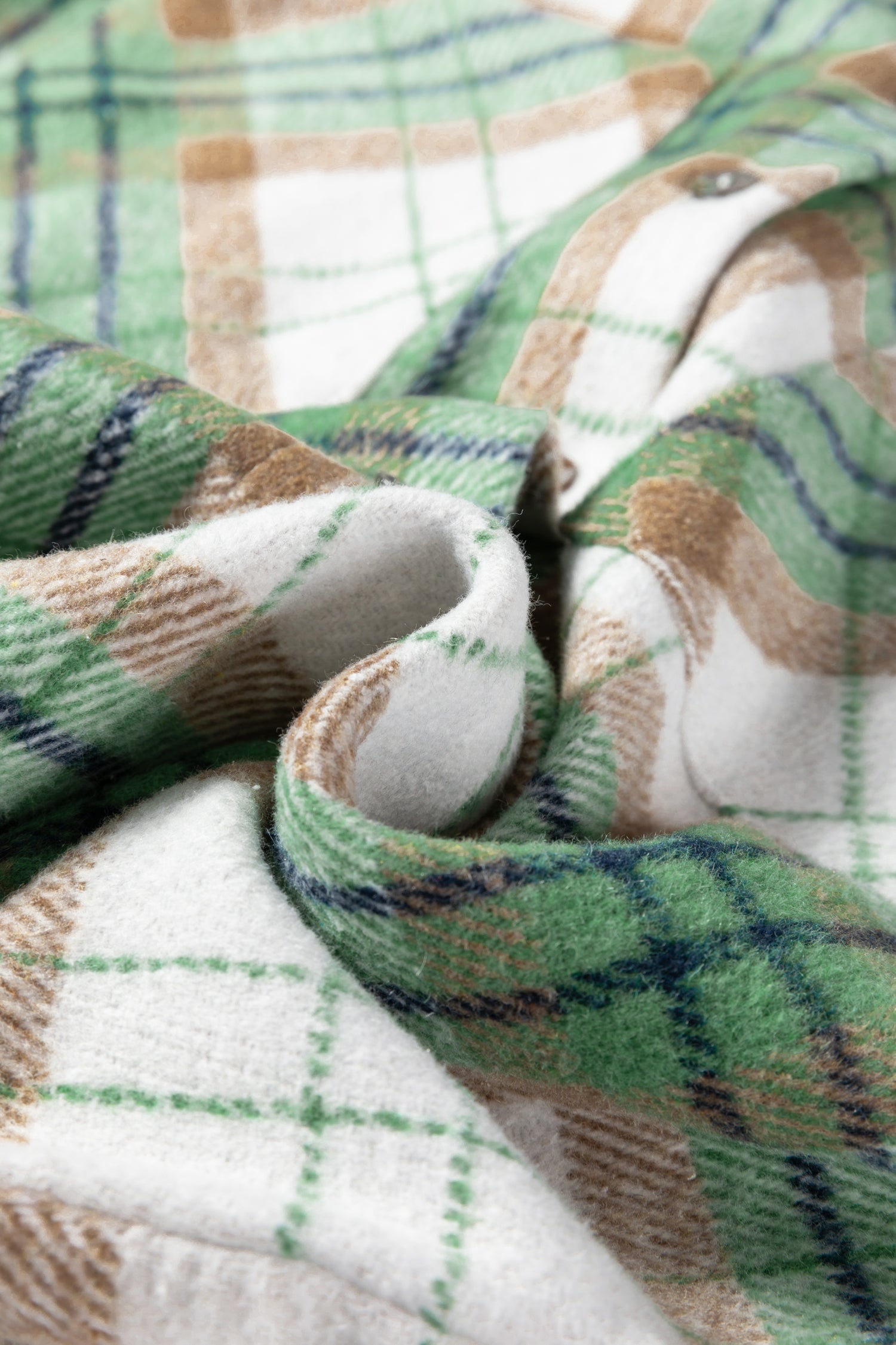 Khaki Christmas Plaid Casual Flannel Shacket-Outerwear/Plaid Shackets-[Adult]-[Female]-2022 Online Blue Zone Planet