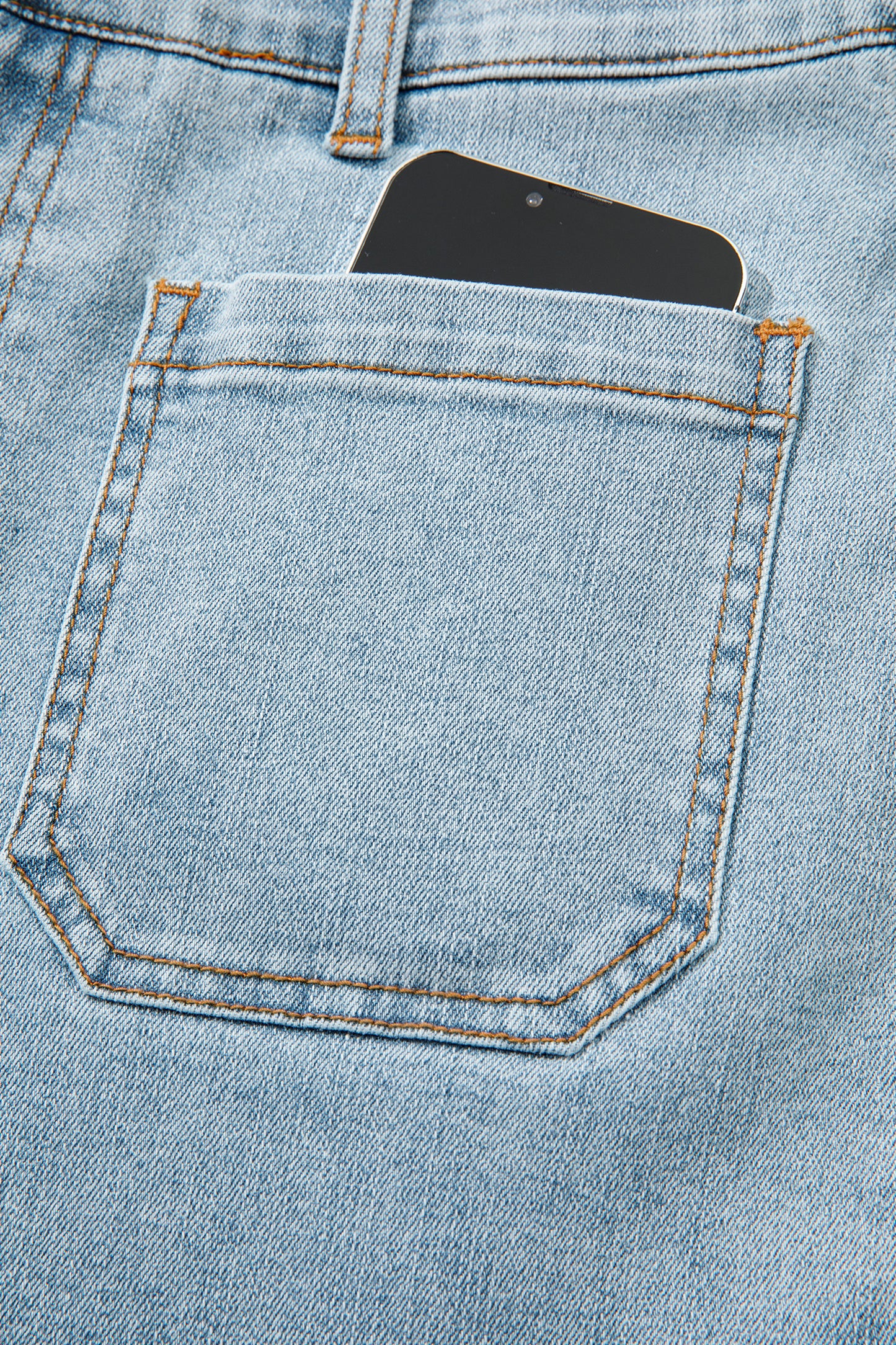 Beau Blue Solid Full-Length Regular Pocket Detail Wholesale Denim Jeans-Bottoms/Jeans-[Adult]-[Female]-2022 Online Blue Zone Planet