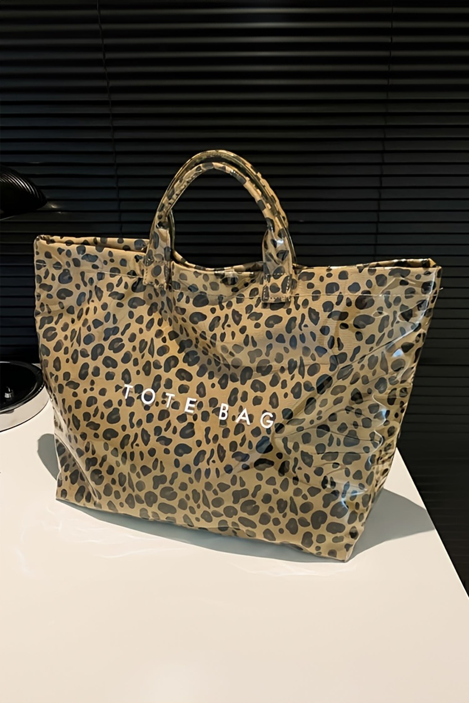 Rose Red Leopard Pu Leather Water Proof Tote Bag-Shoes & Bags/Handbags-[Adult]-[Female]-2022 Online Blue Zone Planet