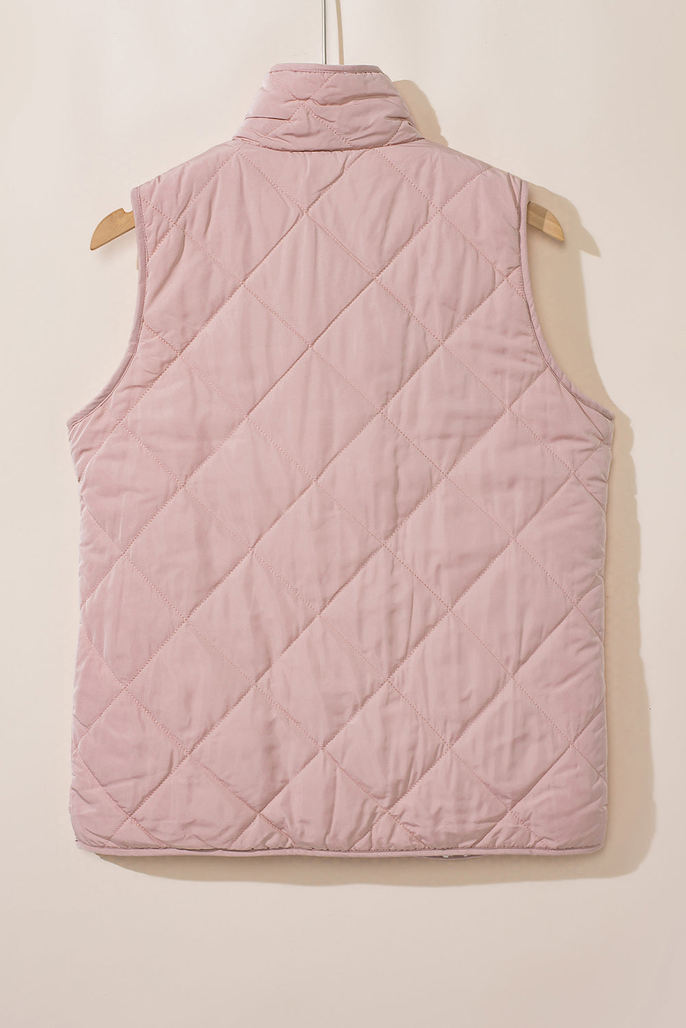 Pink Fleece Lined Quilted Vest Coats-Outerwear/Coats-[Adult]-[Female]-2022 Online Blue Zone Planet