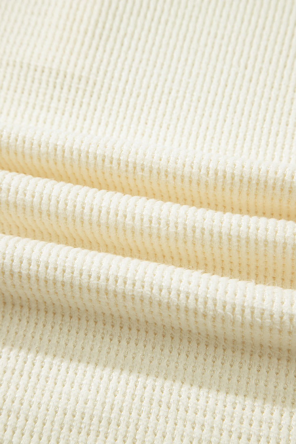 Oatmeal Textured Knit Half Buttons Henley Top-Tops/Long Sleeve Tops-[Adult]-[Female]-2022 Online Blue Zone Planet