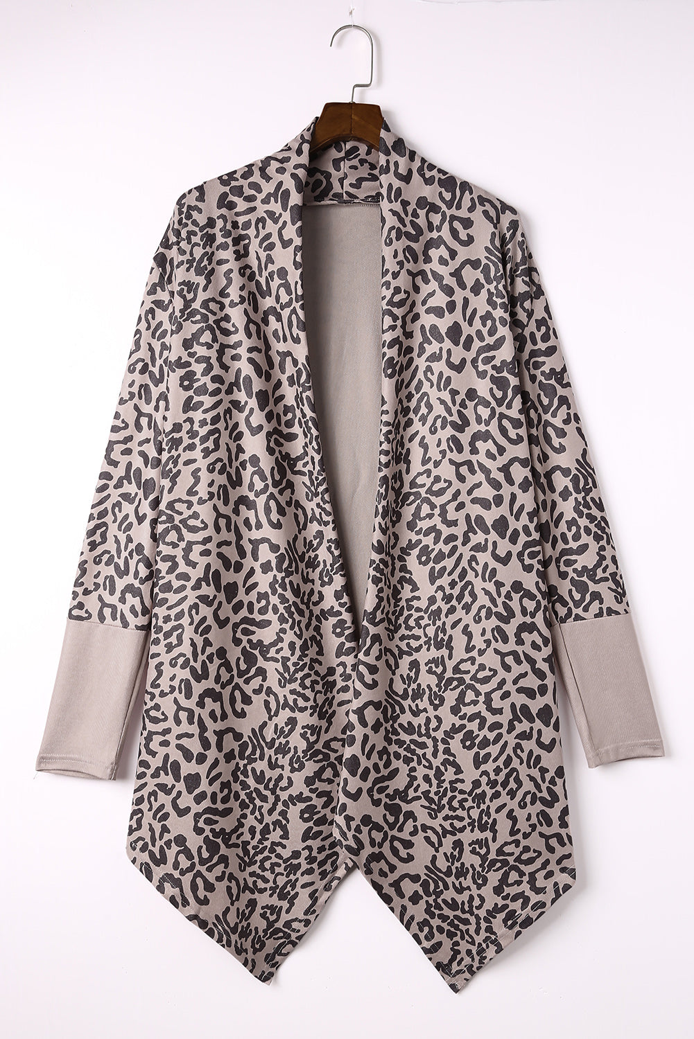 Leopard Open Front Long Sleeve Cover-Up-TOPS / DRESSES-[Adult]-[Female]-2022 Online Blue Zone Planet