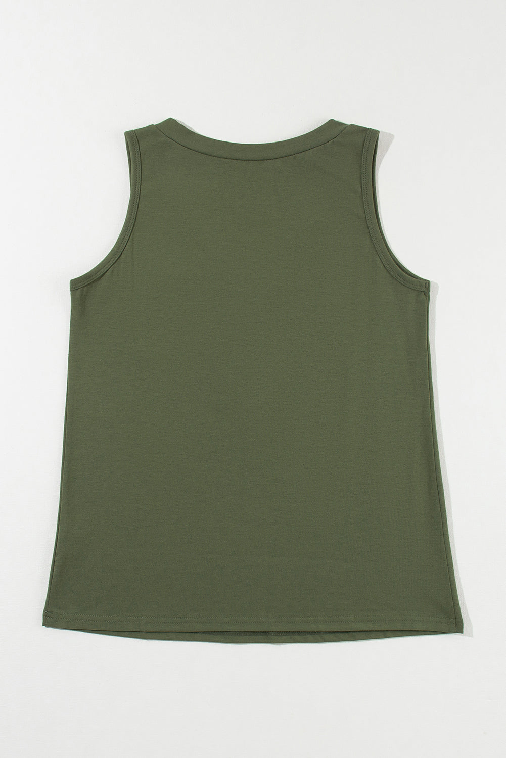 Black Half Button V Neck Patched Pocket Tank Top-Tops/Tank Tops-[Adult]-[Female]-2022 Online Blue Zone Planet