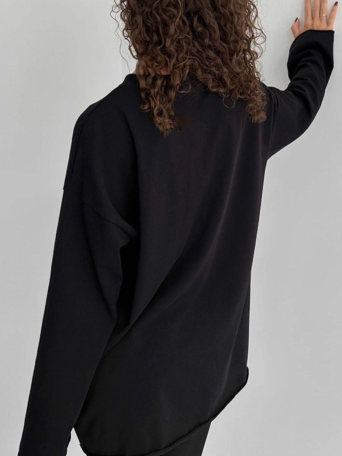 Round Neck Long Sleeve T-Shirt-TOPS / DRESSES-[Adult]-[Female]-2022 Online Blue Zone Planet