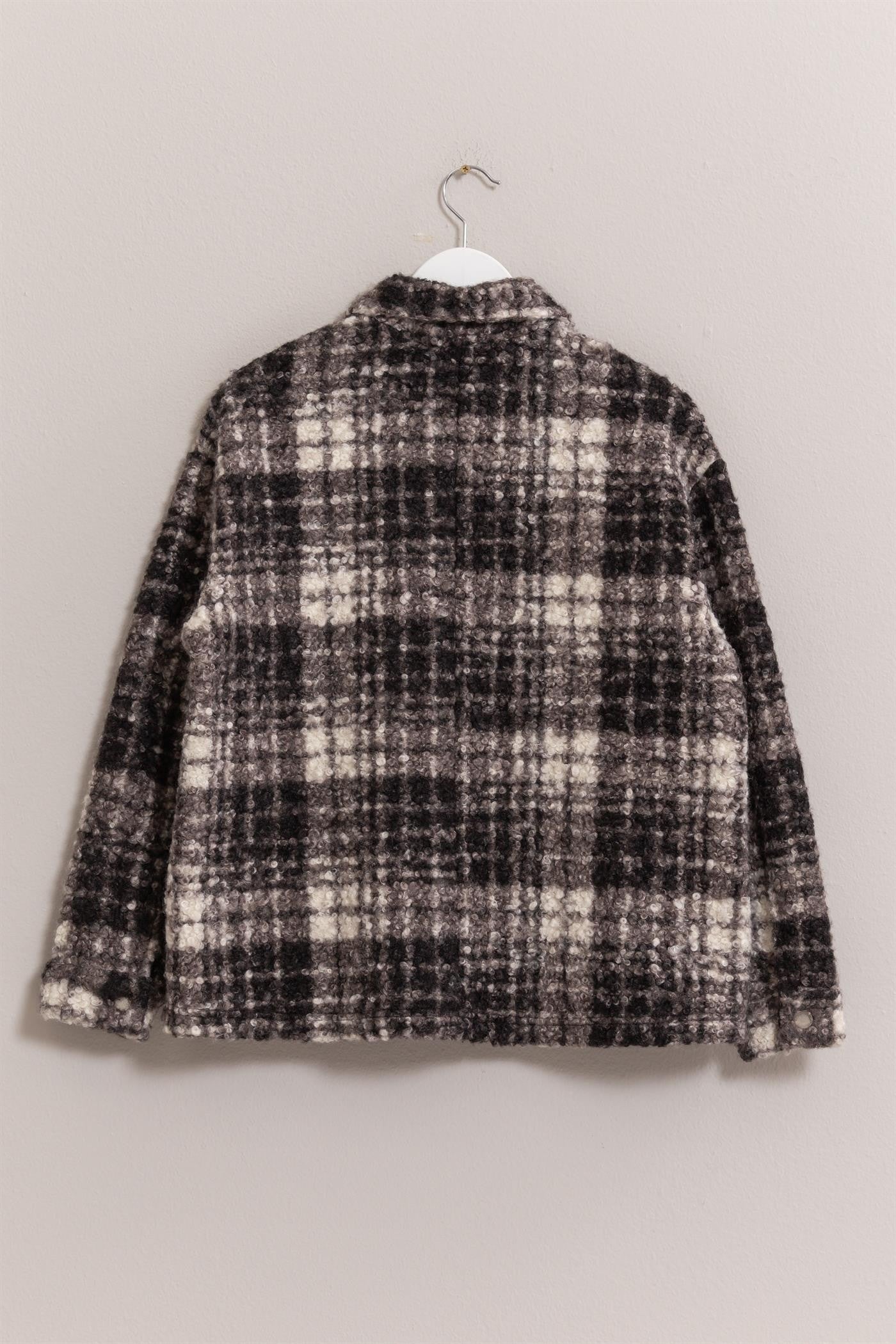 HYFVE Plaid Button Up Boucle Jacket-TOPS / DRESSES-[Adult]-[Female]-2022 Online Blue Zone Planet