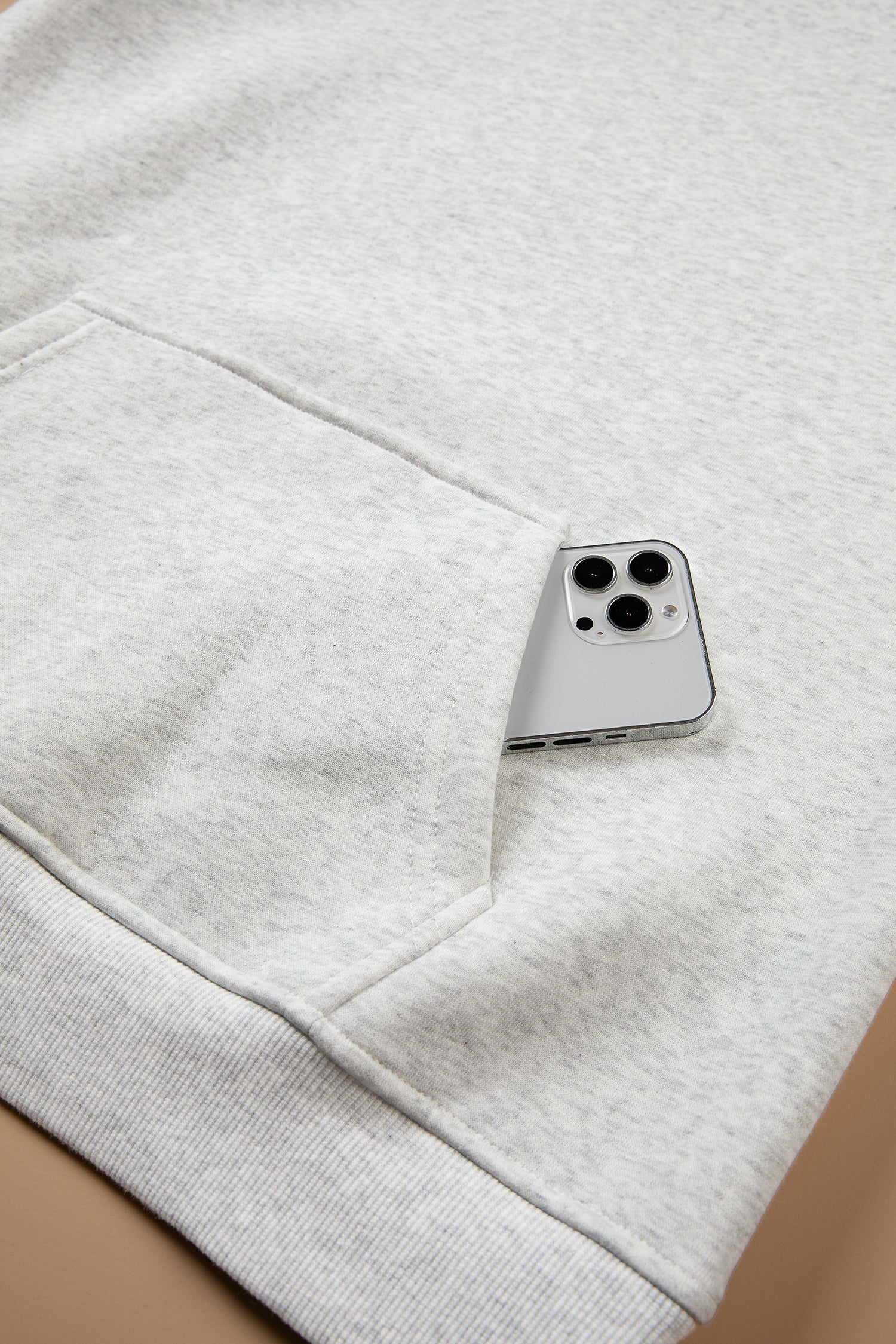 Light Grey Patchwork Camo Long Sleeve Hoodie-Tops / Dresses-[Adult]-[Female]-2022 Online Blue Zone Planet