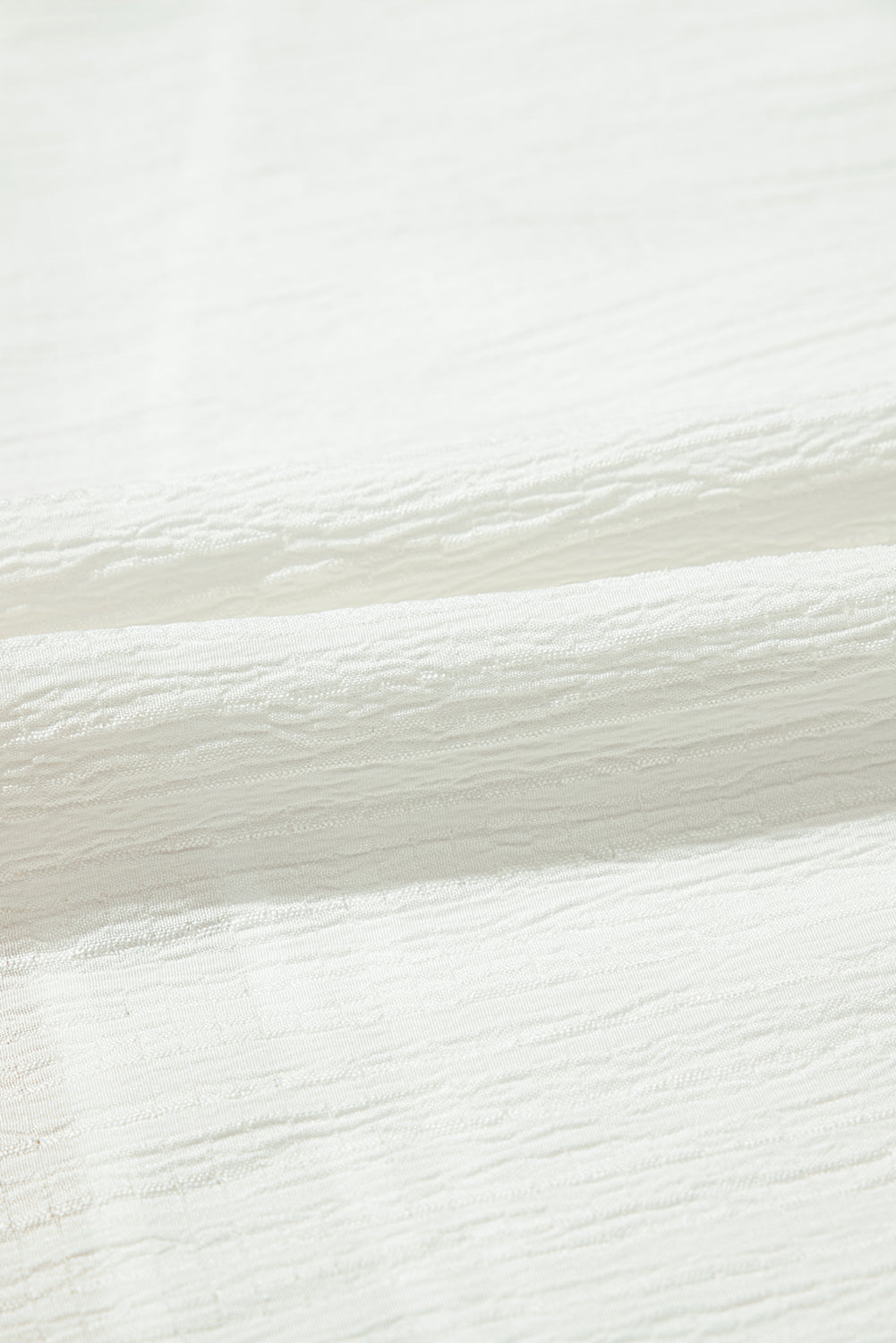 White Textured Ruffled Trim V Neck Flutter Flowy Top-Tops/Blouses & Shirts-[Adult]-[Female]-2022 Online Blue Zone Planet