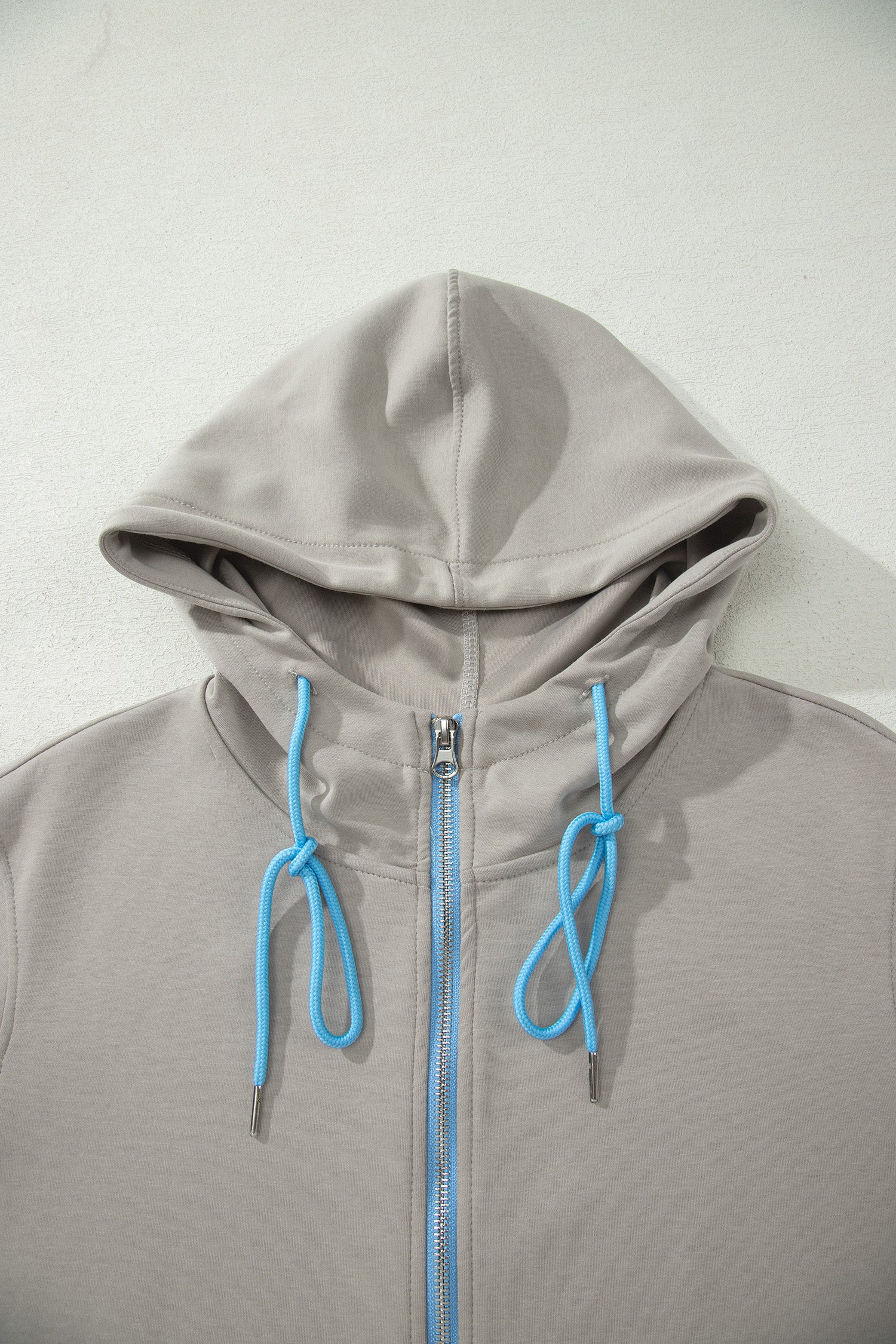 Smoke Green Contrast Trim Zip Up Sporty Jacket Drawstring Mini Skort 2pcs Set-Tops / Dresses-[Adult]-[Female]-2022 Online Blue Zone Planet