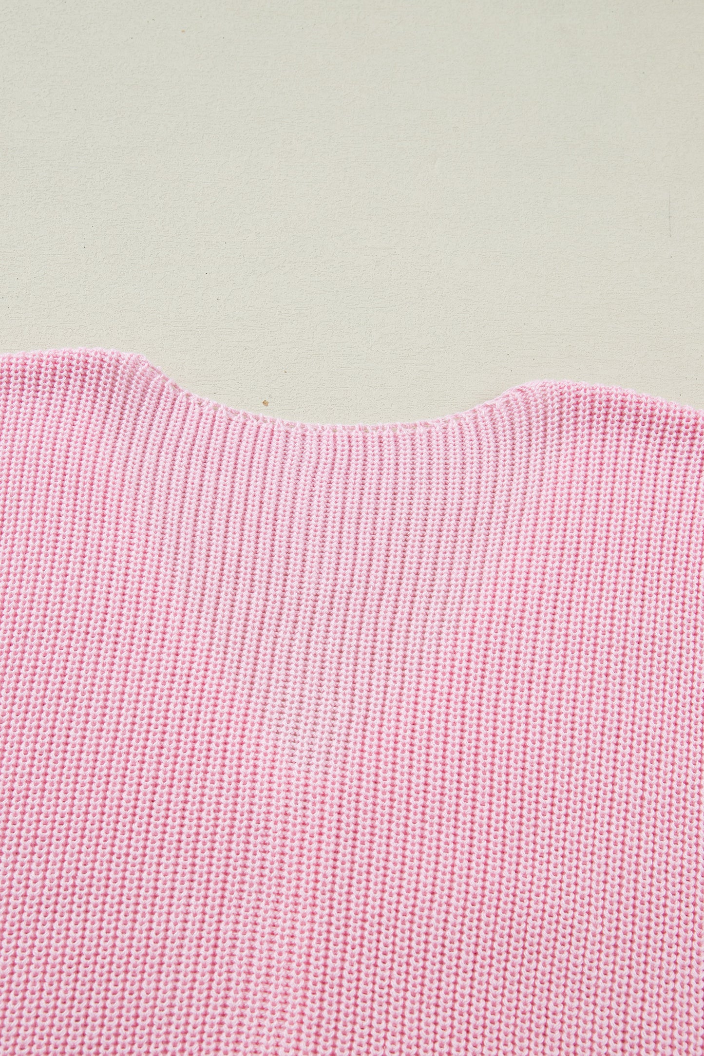 Pink Solid Color Knit V Neck Button Front Sweater Vest-TOPS / DRESSES-[Adult]-[Female]-2022 Online Blue Zone Planet