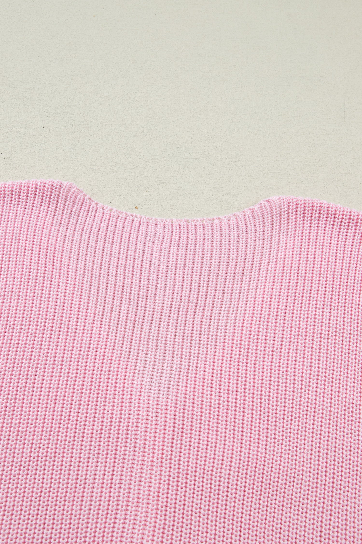 Pink Solid Color Knit V Neck Button Front Sweater Vest-TOPS / DRESSES-[Adult]-[Female]-2022 Online Blue Zone Planet