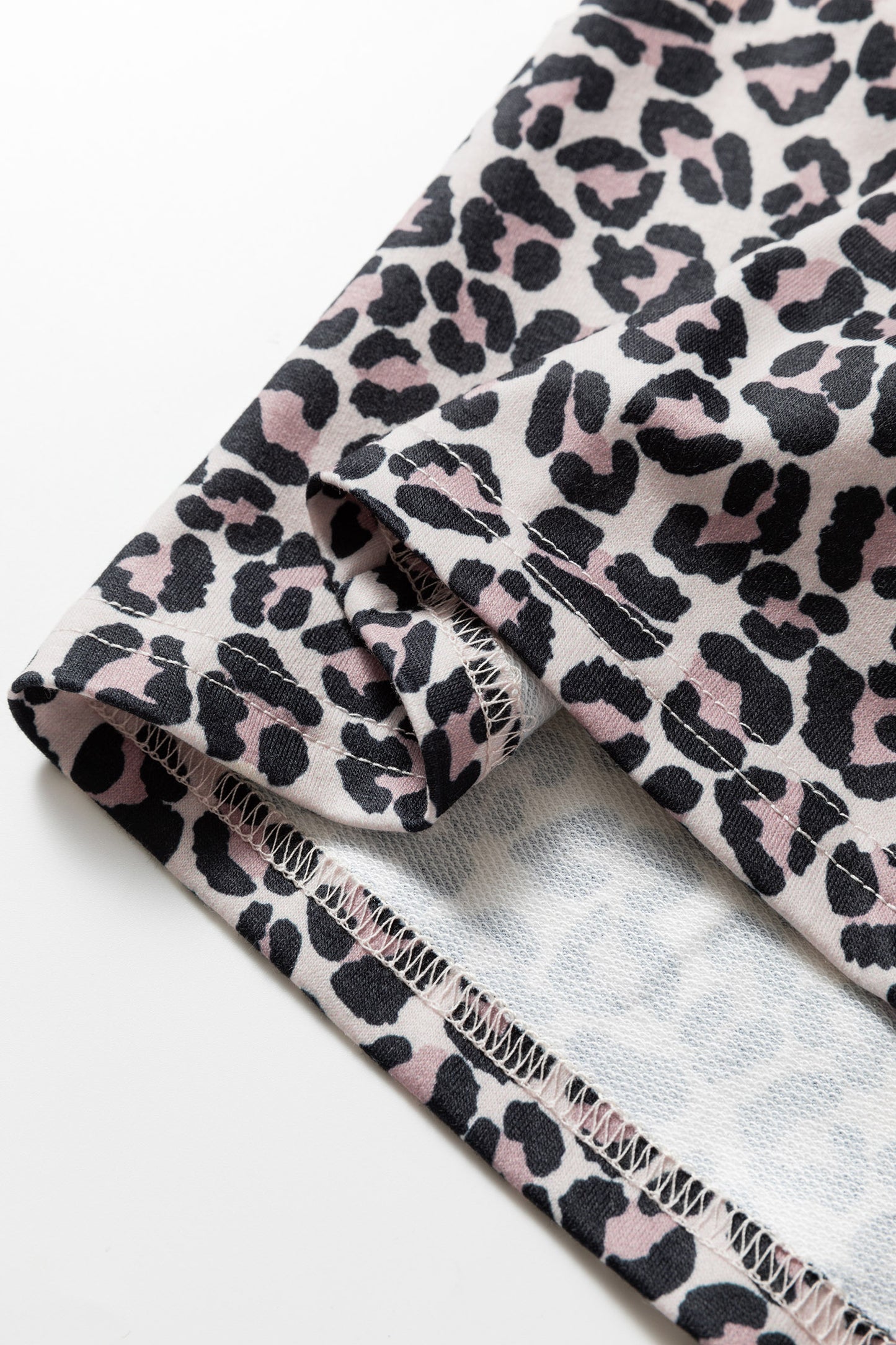 Khaki Leopard Print Half Zip Up Blouse-Tops/Blouses & Shirts-[Adult]-[Female]-2022 Online Blue Zone Planet