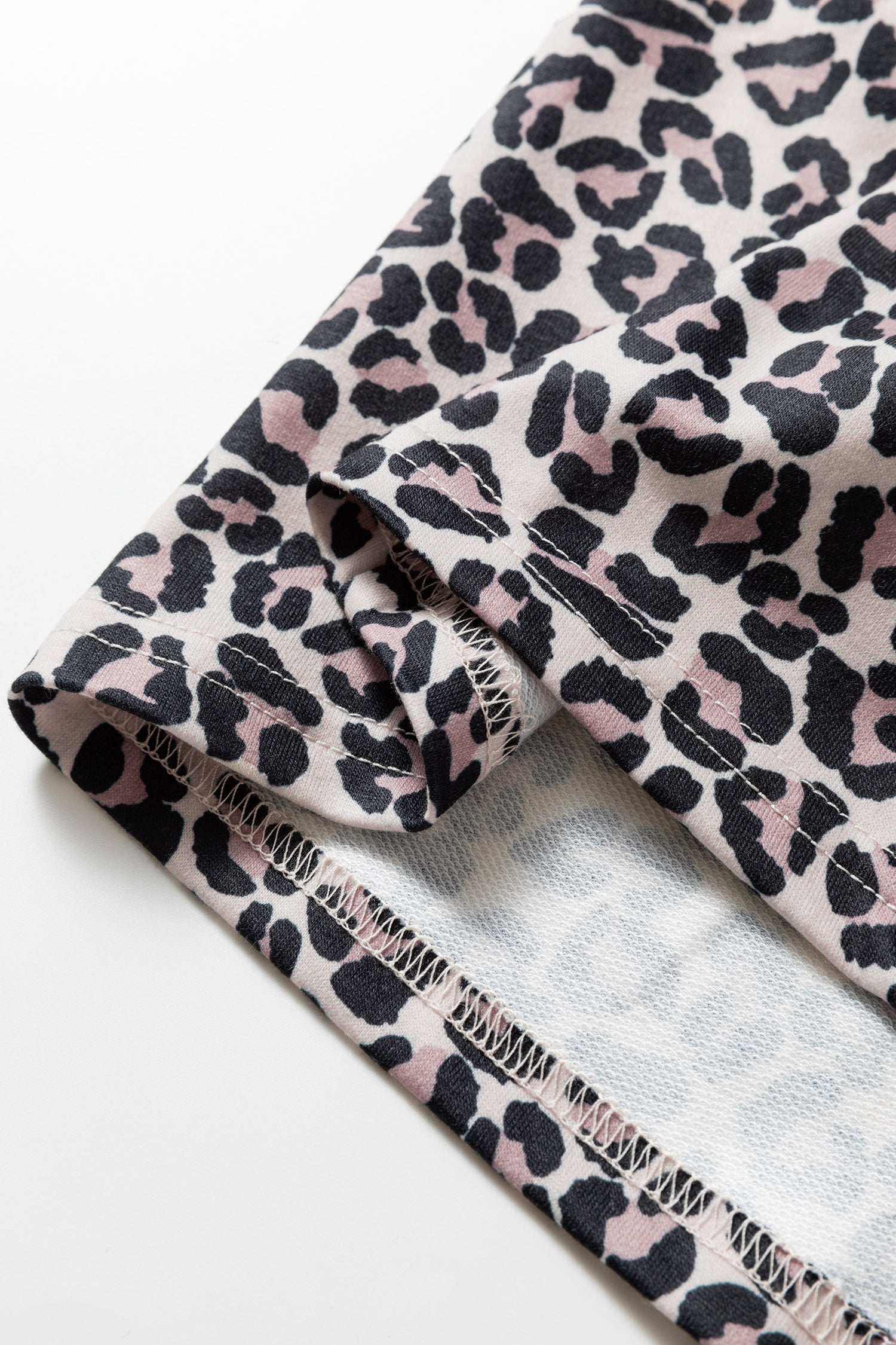 Khaki Leopard Print Half Zip Up Blouse-Tops/Blouses & Shirts-[Adult]-[Female]-2022 Online Blue Zone Planet