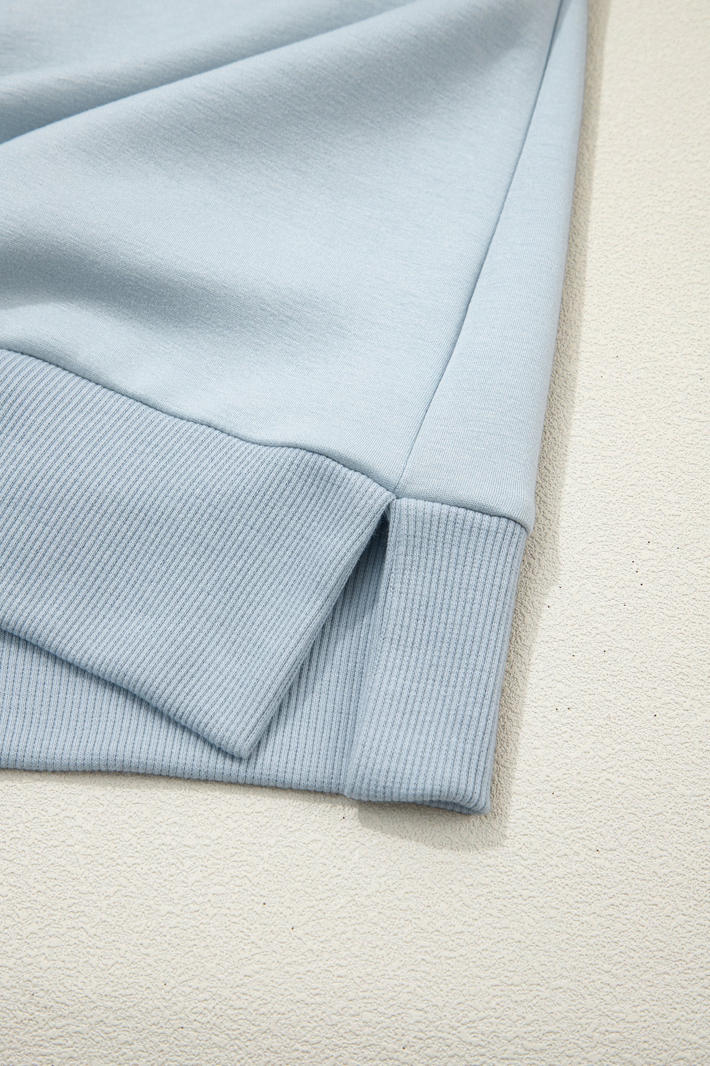 Beau Blue Half Zip Polo Tee Casual Pant Set-Two Piece Sets/Pant Sets-[Adult]-[Female]-2022 Online Blue Zone Planet