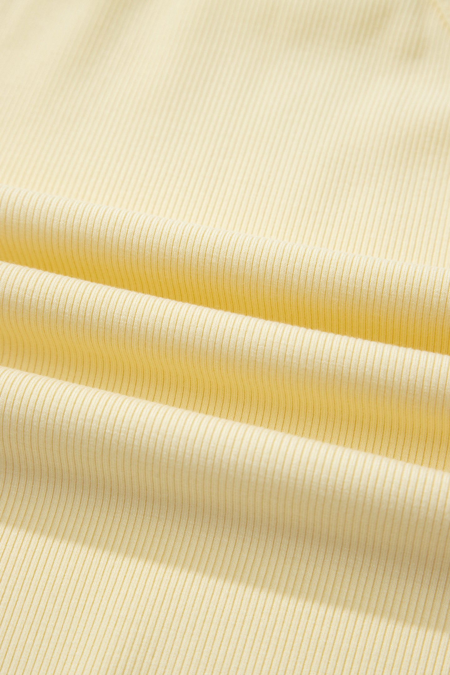 Yellow Cream Slim Ribbed Tank Top and Sweatpants Set-Two Piece Sets/Pant Sets-[Adult]-[Female]-2022 Online Blue Zone Planet
