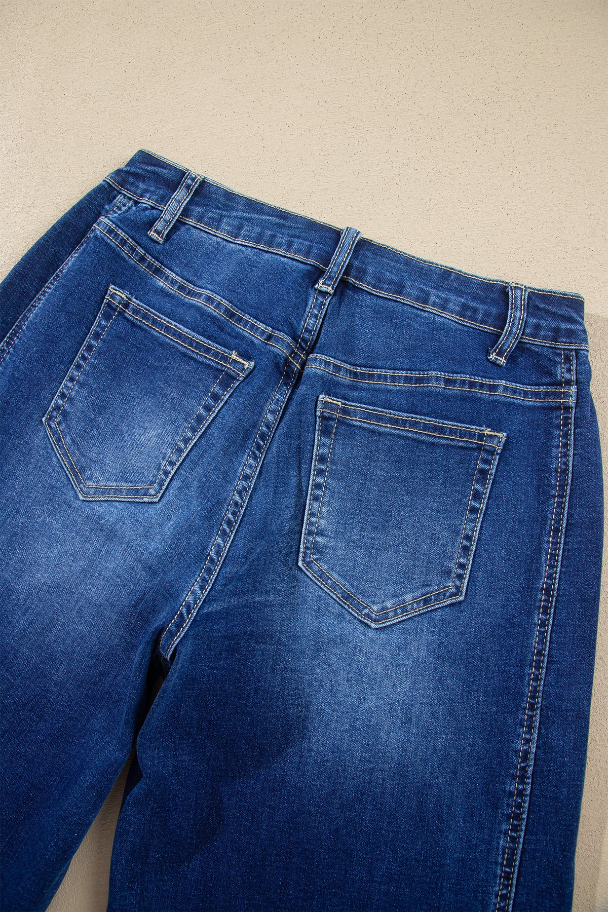 Sail Blue Raw Hem Turnup Loose Ankle-length Jeans-Bottoms/Jeans-[Adult]-[Female]-2022 Online Blue Zone Planet