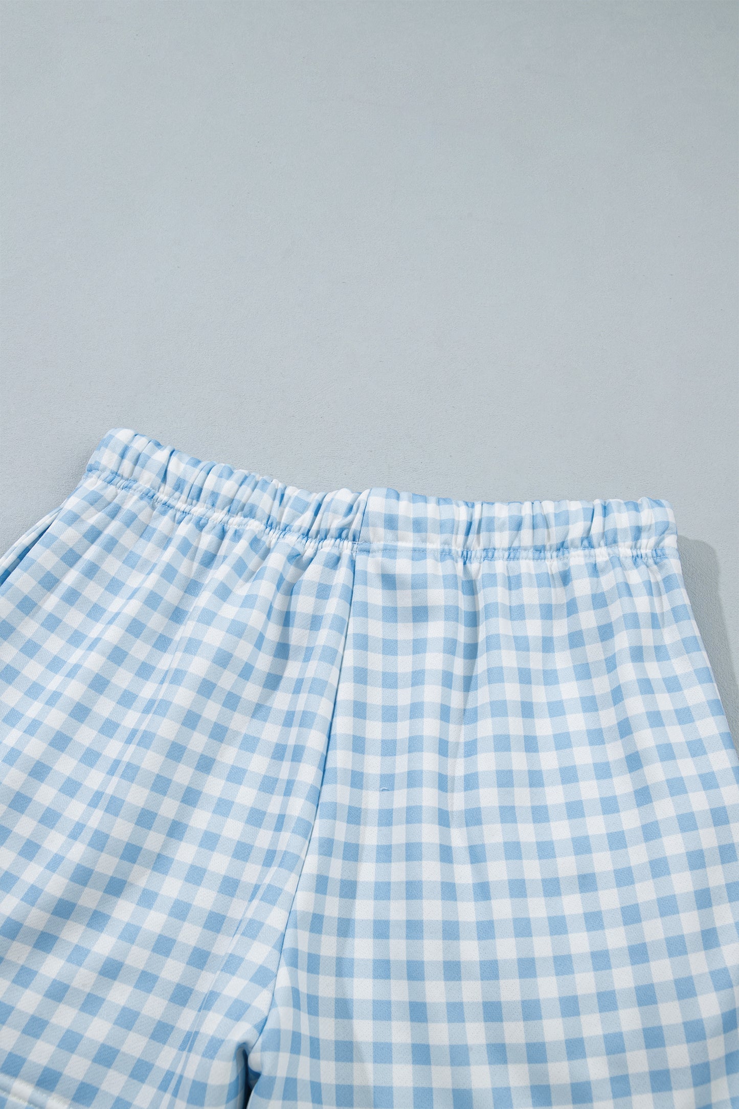 Pink Plaid Baggy Pullover Drawstring Casual Shorts 2pcs Outfit-Two Piece Sets/Short Sets-[Adult]-[Female]-2022 Online Blue Zone Planet