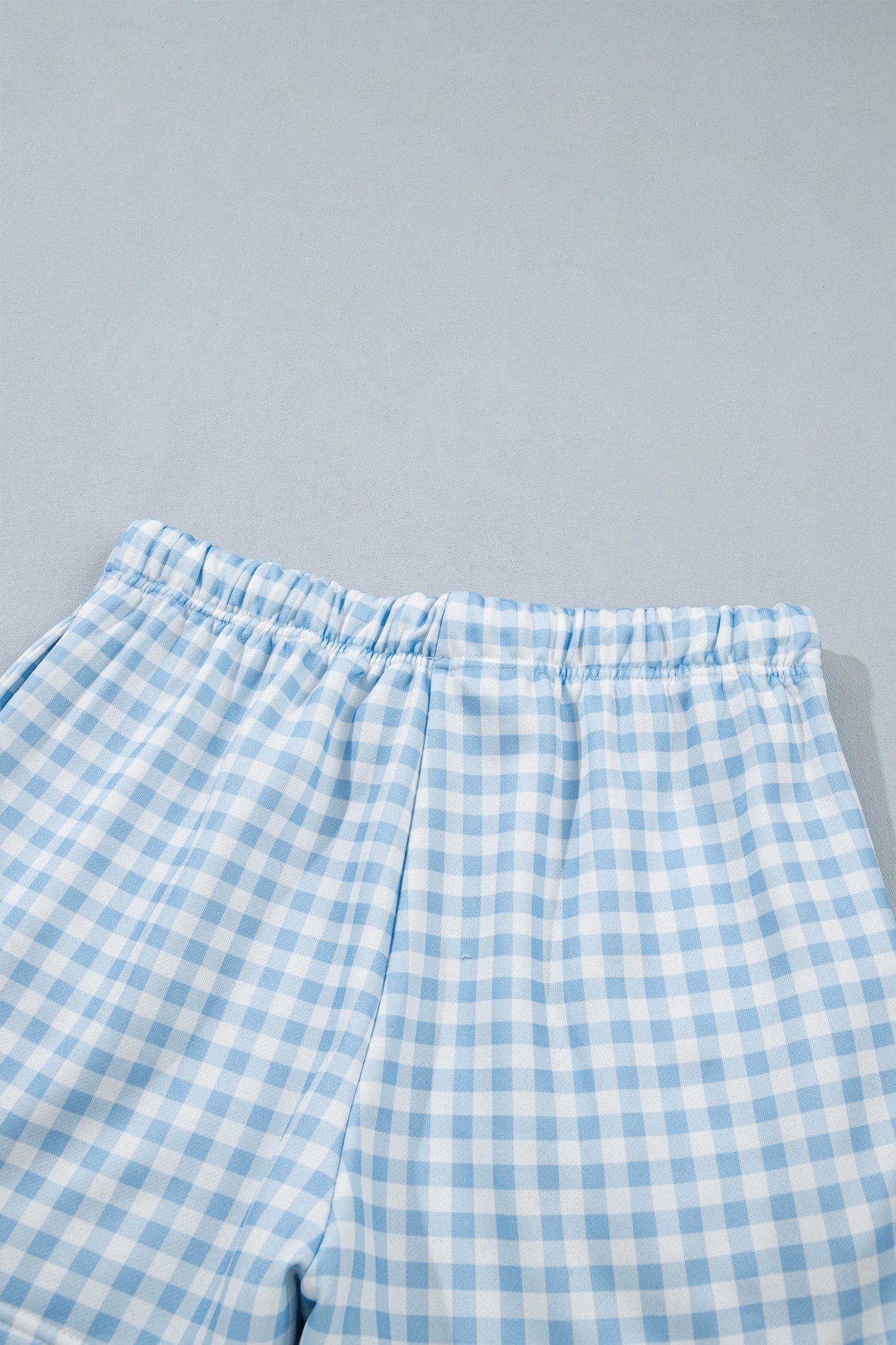 Pink Plaid Baggy Pullover Drawstring Casual Shorts 2pcs Outfit-Two Piece Sets/Short Sets-[Adult]-[Female]-2022 Online Blue Zone Planet