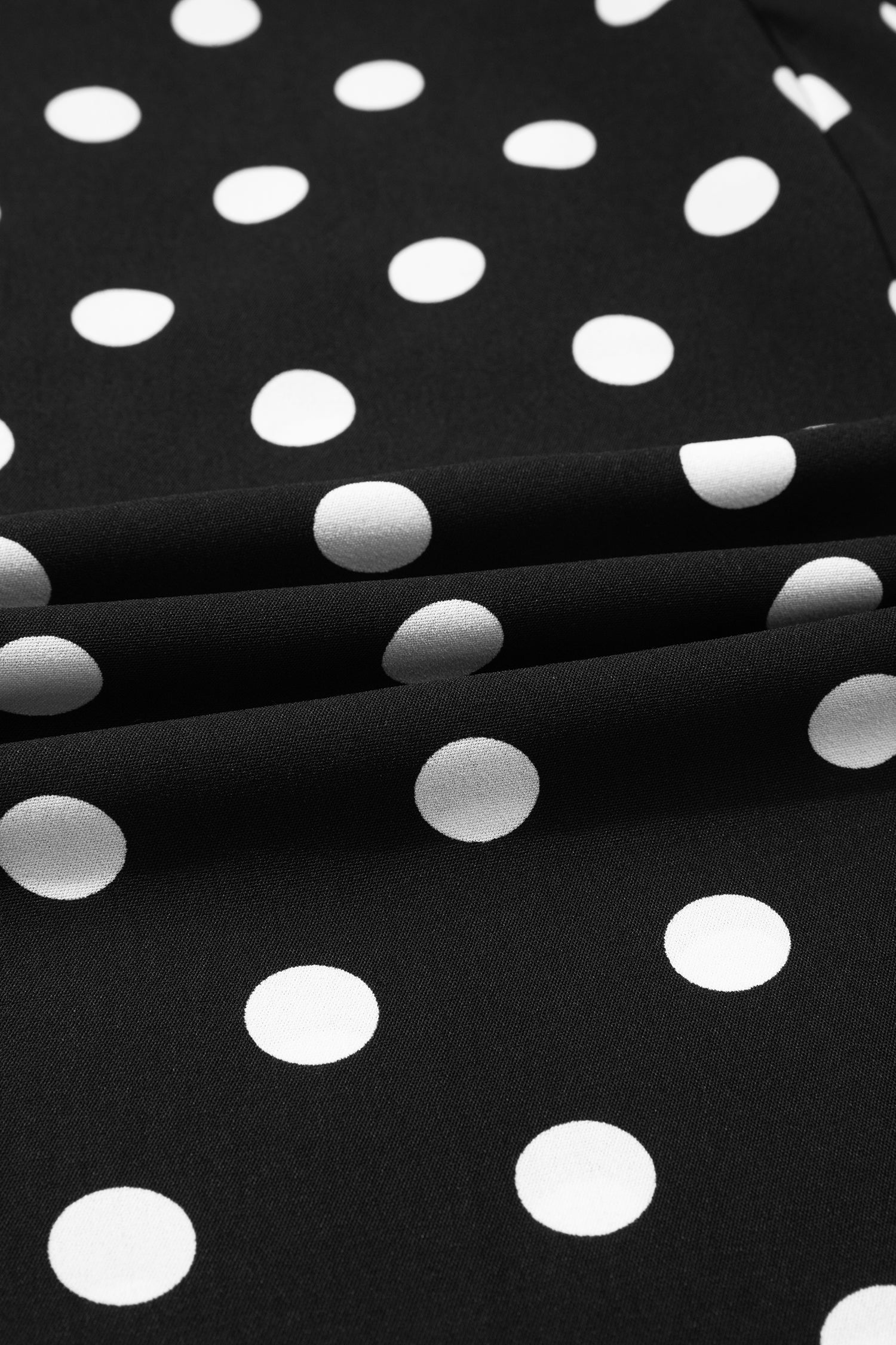 Black Polka Dot Print Patched Pocket Mid-rise Straight Leg Pants-Bottoms/Pants & Culotte-[Adult]-[Female]-2022 Online Blue Zone Planet