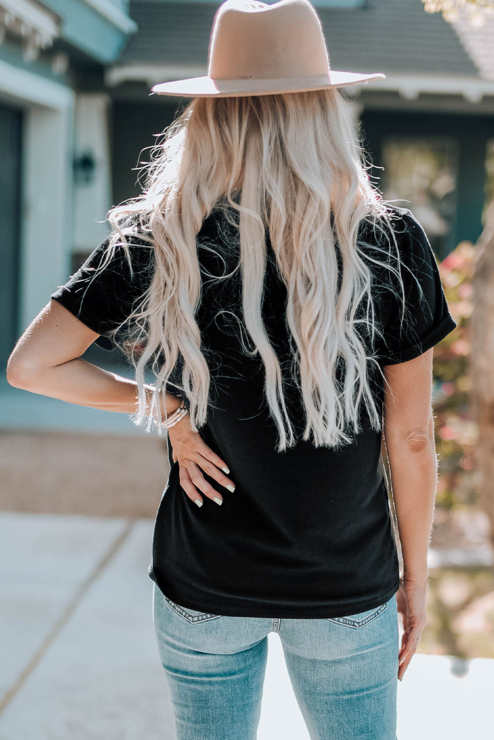 Black Nashville Music City Leopard Guitar Graphic T Shirt-Graphic/Graphic Tees-[Adult]-[Female]-2022 Online Blue Zone Planet
