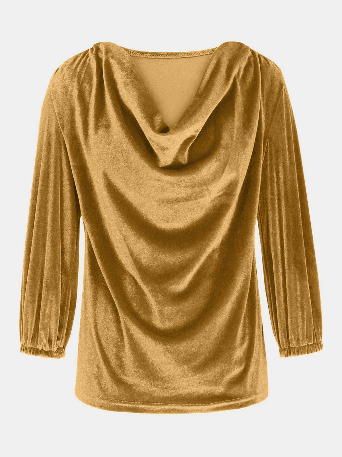 Cowl Neck Three-Quarter Sleeve Top-TOPS / DRESSES-[Adult]-[Female]-2022 Online Blue Zone Planet