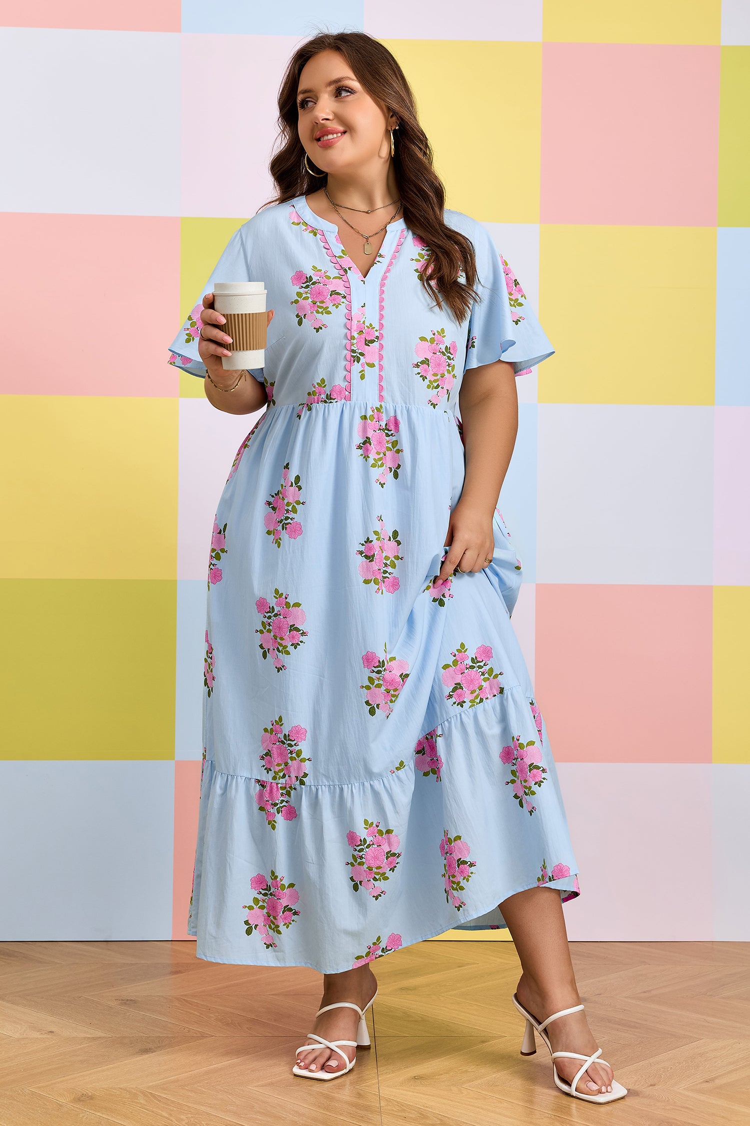 ladies plus size dresses online Standards And Practices Black Candice Wrap Knee Dress Nonstretch dressV neck Long sleevesZipper closure Slit Self tie 97% polyester3% spandex Hand wash coldModel is wearing a 2X Women's Plus-Size Dresses Impressions