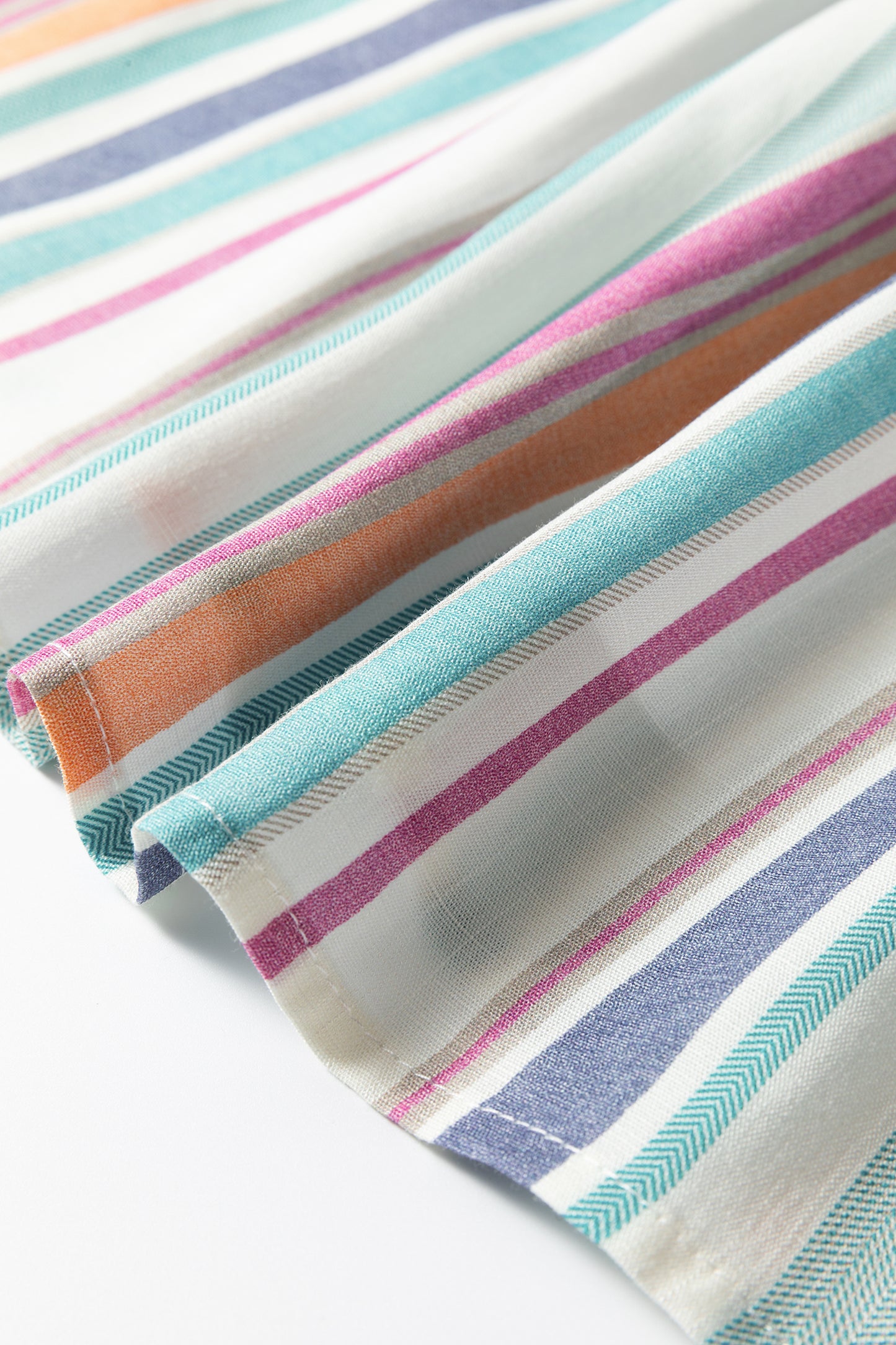 Light Blue Lace Hollow-out Insert Flutter Sleeve Striped Blouse-Tops/Blouses & Shirts-[Adult]-[Female]-2022 Online Blue Zone Planet