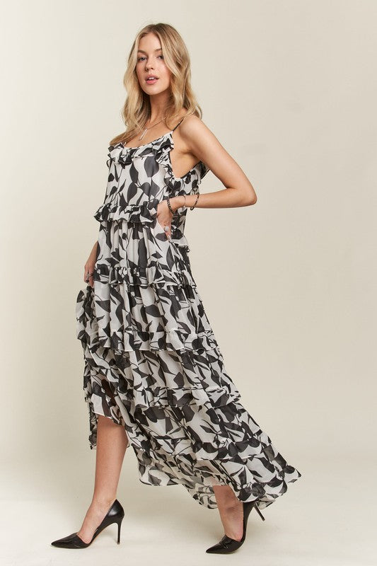 ADORA Ruffled Tiered Scoop Neck Cami Dress-TOPS / DRESSES-[Adult]-[Female]-2022 Online Blue Zone Planet