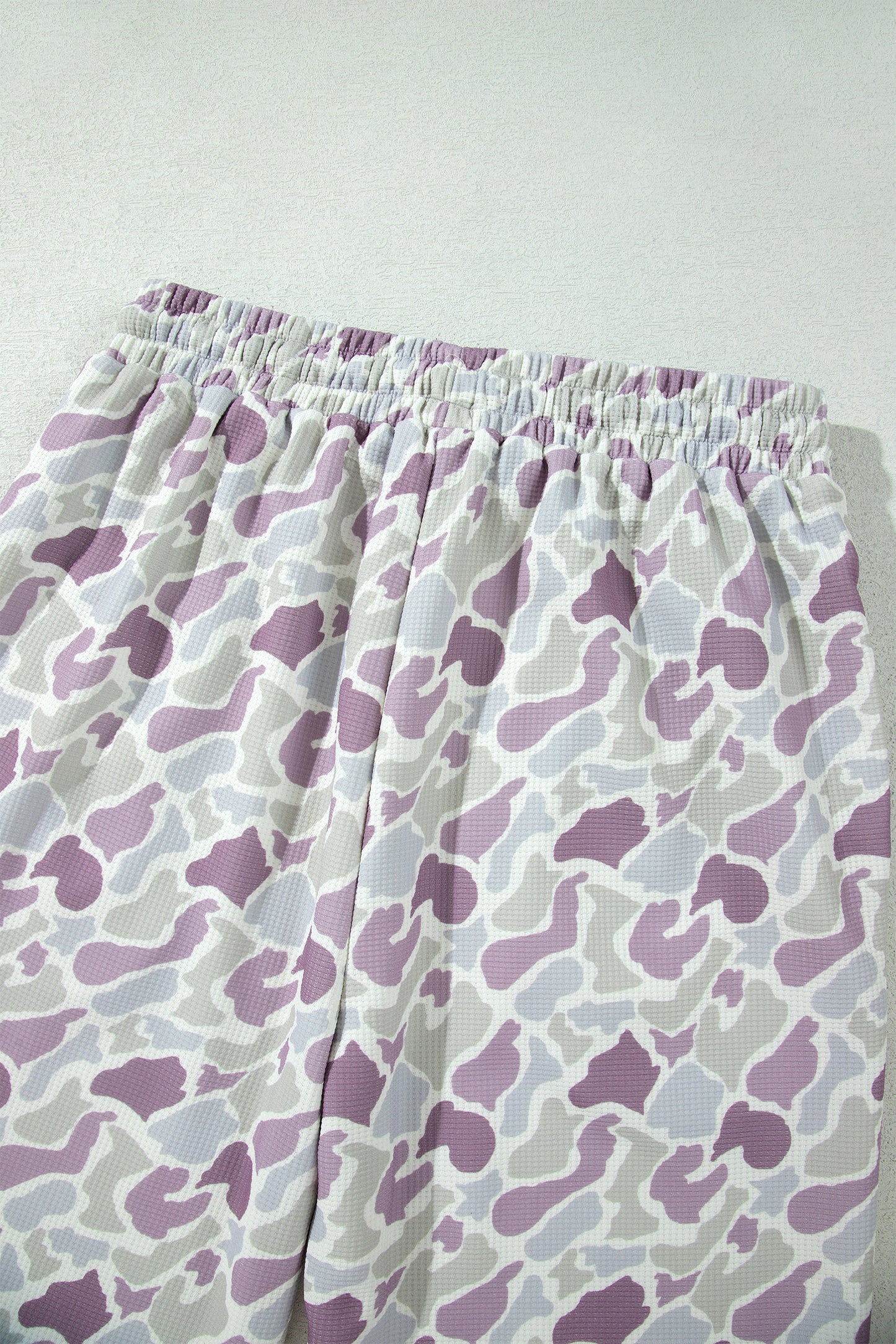 Green Camo Print Drawstring Waist Loose Fit Full Length Pants-Bottoms/Pants & Culotte-[Adult]-[Female]-2022 Online Blue Zone Planet