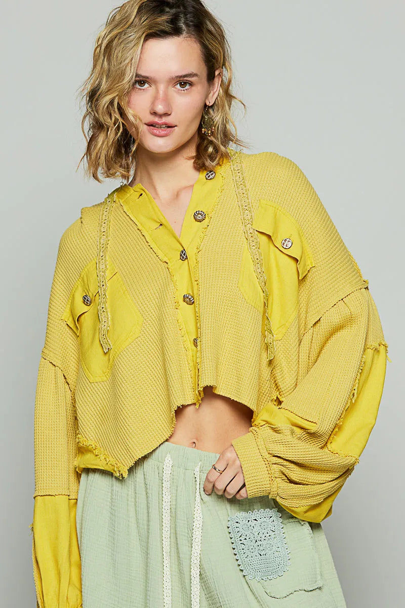 ジャケット citybreeze Color combination cropped jacket_BEIGE MUSINSA | CITYBREEZE WOMAN [22FW] Vegan Leather Zip-Up Crop