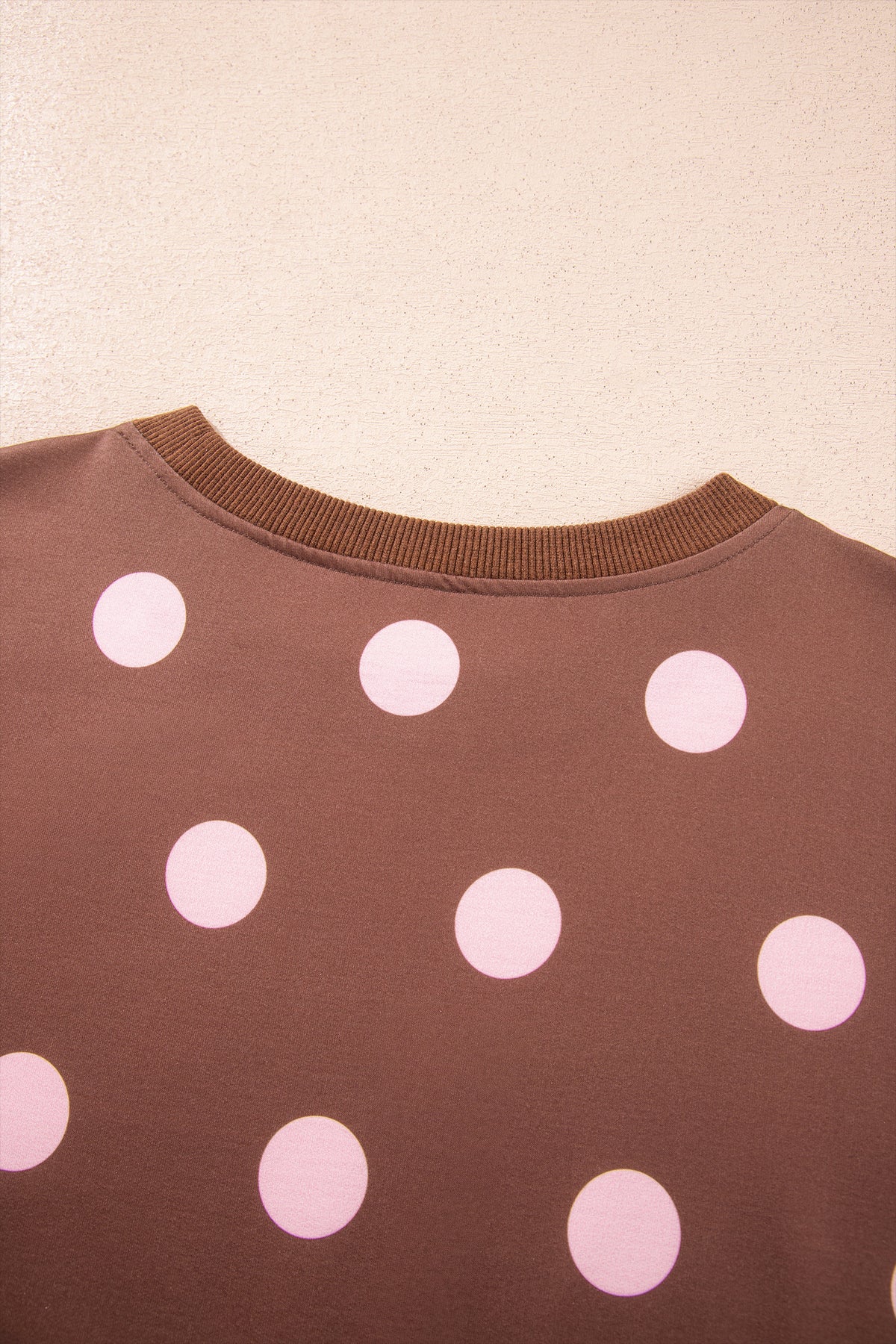 Brown Polka Dot Two Piece Set Long Sleeve Casual Skirt Set-Two Piece Sets/Two Piece Dresses-[Adult]-[Female]-2022 Online Blue Zone Planet