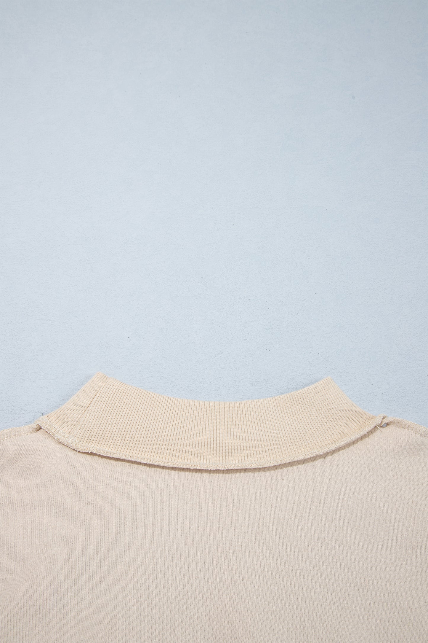 Beige CHRIST IS KING Embroidery High Neck Baggy Sweatshirt-Tops / Dresses-[Adult]-[Female]-2022 Online Blue Zone Planet
