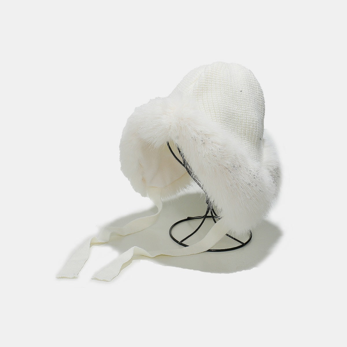 Thermal Tied Fuzzy Winter Hat-HATS-[Adult]-[Female]-Ivory-One Size-2022 Online Blue Zone Planet