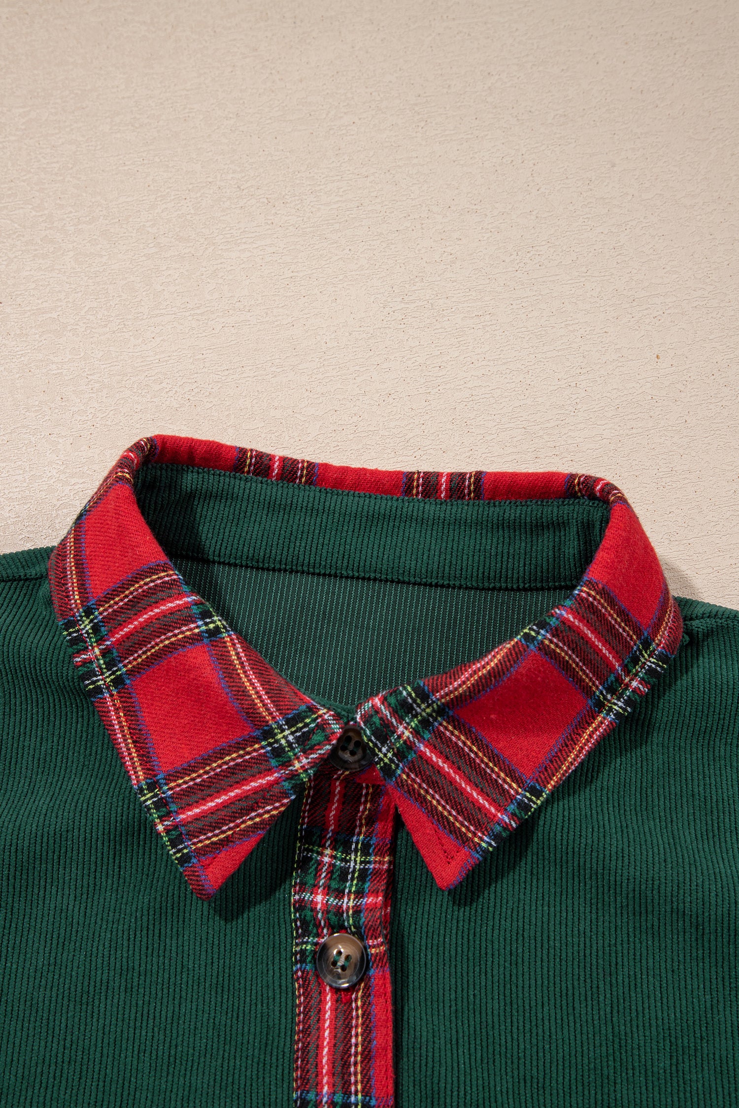 Blackish Green Plaid Pocket Button Long Sleeve Shift Shacket-Outerwear/Jackets-[Adult]-[Female]-2022 Online Blue Zone Planet