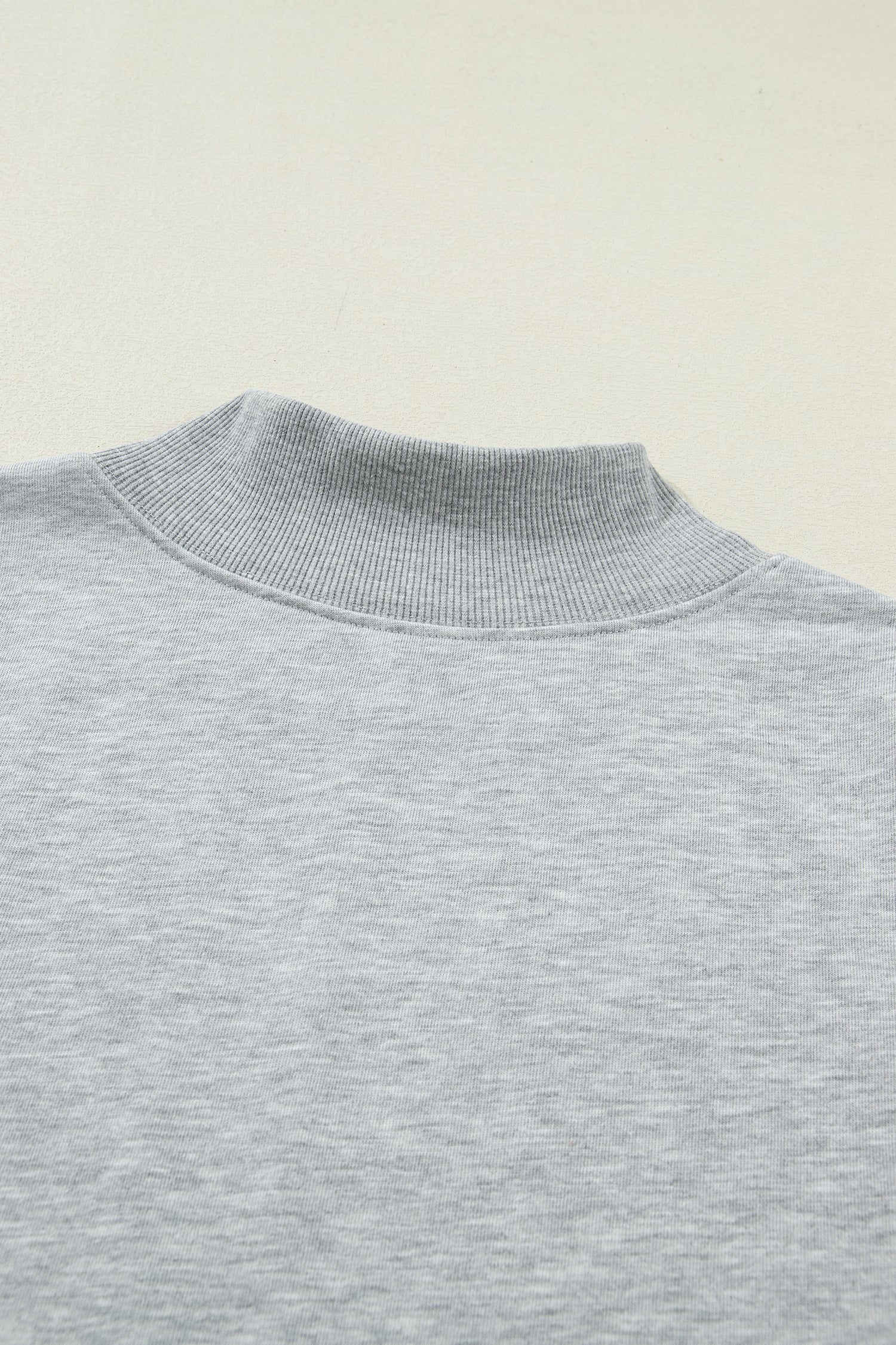 Light Grey Solid Color High Neck Cap Sleeve Loose Top-Tops/Tops & Tees-[Adult]-[Female]-2022 Online Blue Zone Planet