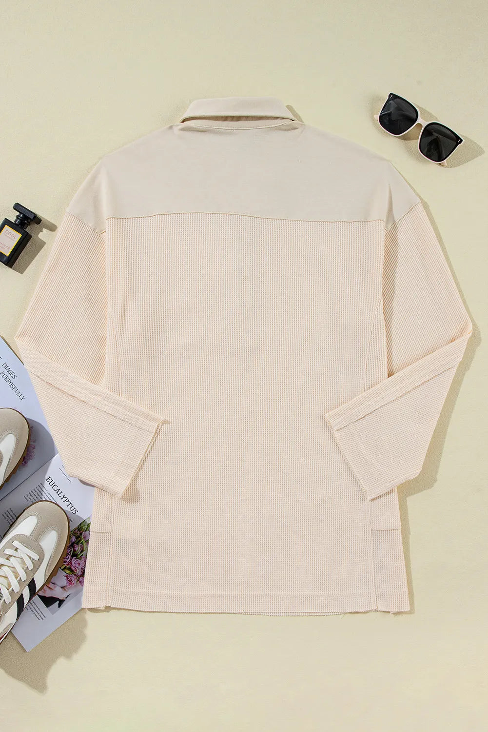 Blue Zone Planet | Half Button Long Sleeve Top-TOPS / DRESSES-[Adult]-[Female]-2022 Online Blue Zone Planet