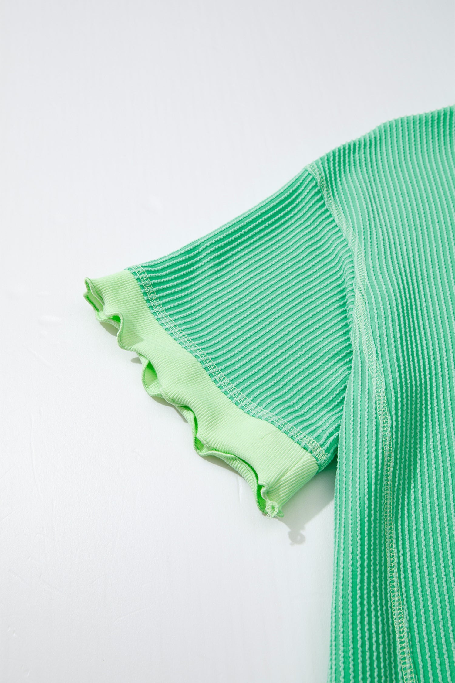 Mint Green Oversize Twist Ribbed Polo T Shirt Dress-TOPS / DRESSES-[Adult]-[Female]-2022 Online Blue Zone Planet