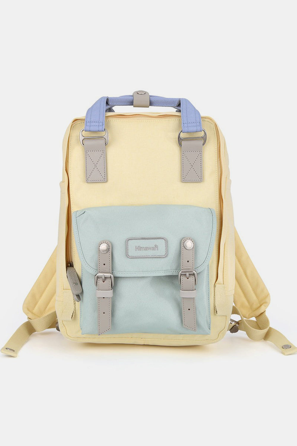 Himawari Contrast Water and Scratch-Resistant Nylon Backpack Bag-BACKPACKS-[Adult]-[Female]-Light Yellow-One Size-2022 Online Blue Zone Planet